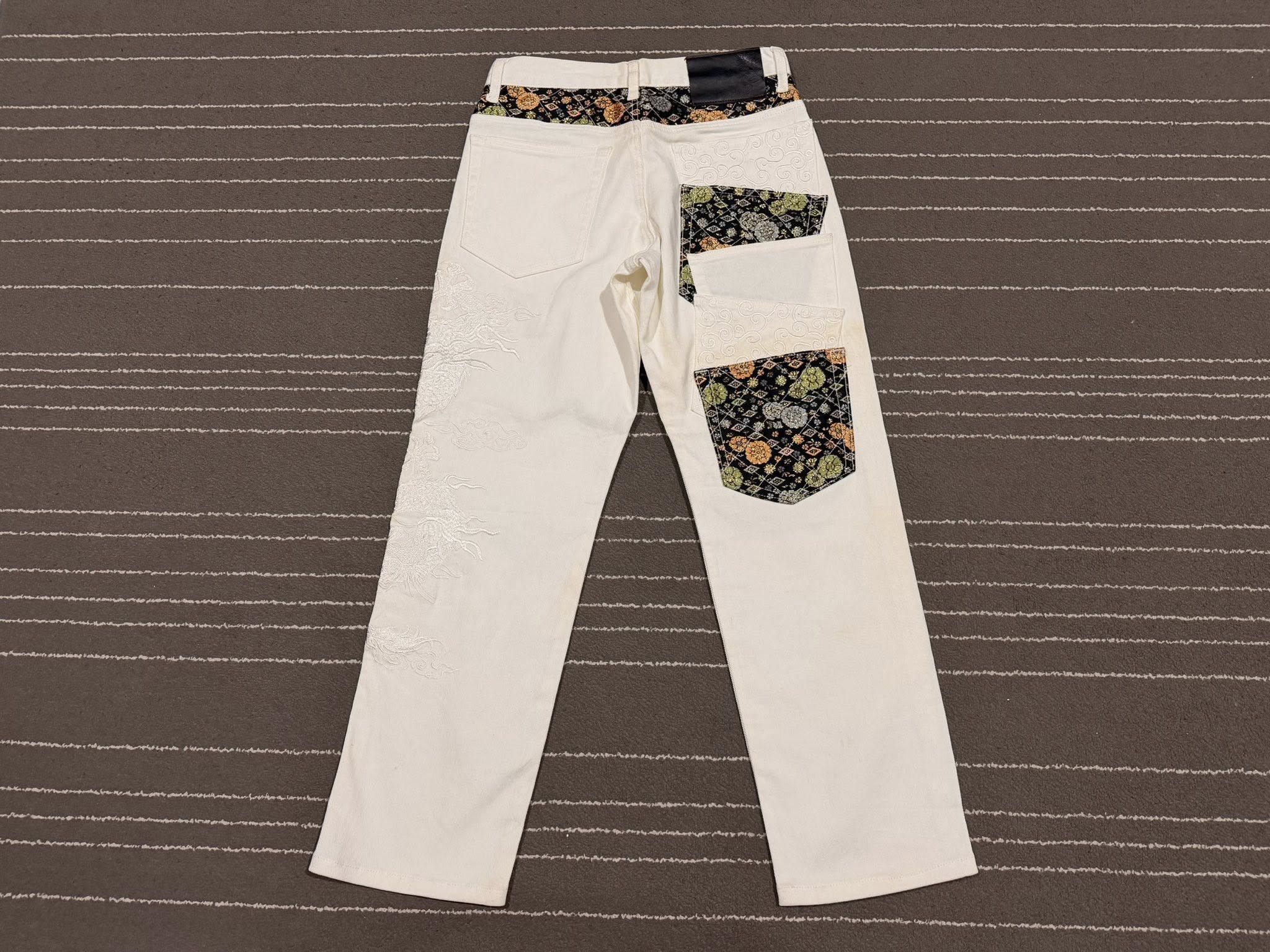 Japanese Brand YAKATA DENIM Japanese Dragon embroidery W29 2770 Size 29" - 1 Thumbnail