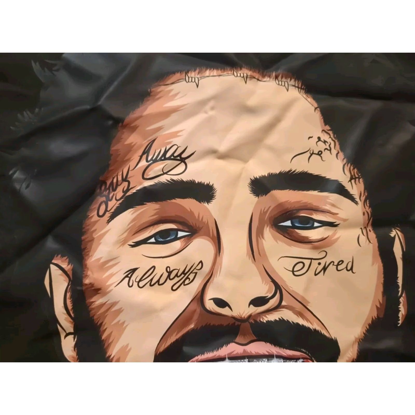 Vintage Post Malone Tee Shirt Black L Face Stay Away Crew Neck Short Sleeve Music Shirt Mens Size US L / EU 52-54 / 3 - 2 Thumbnail