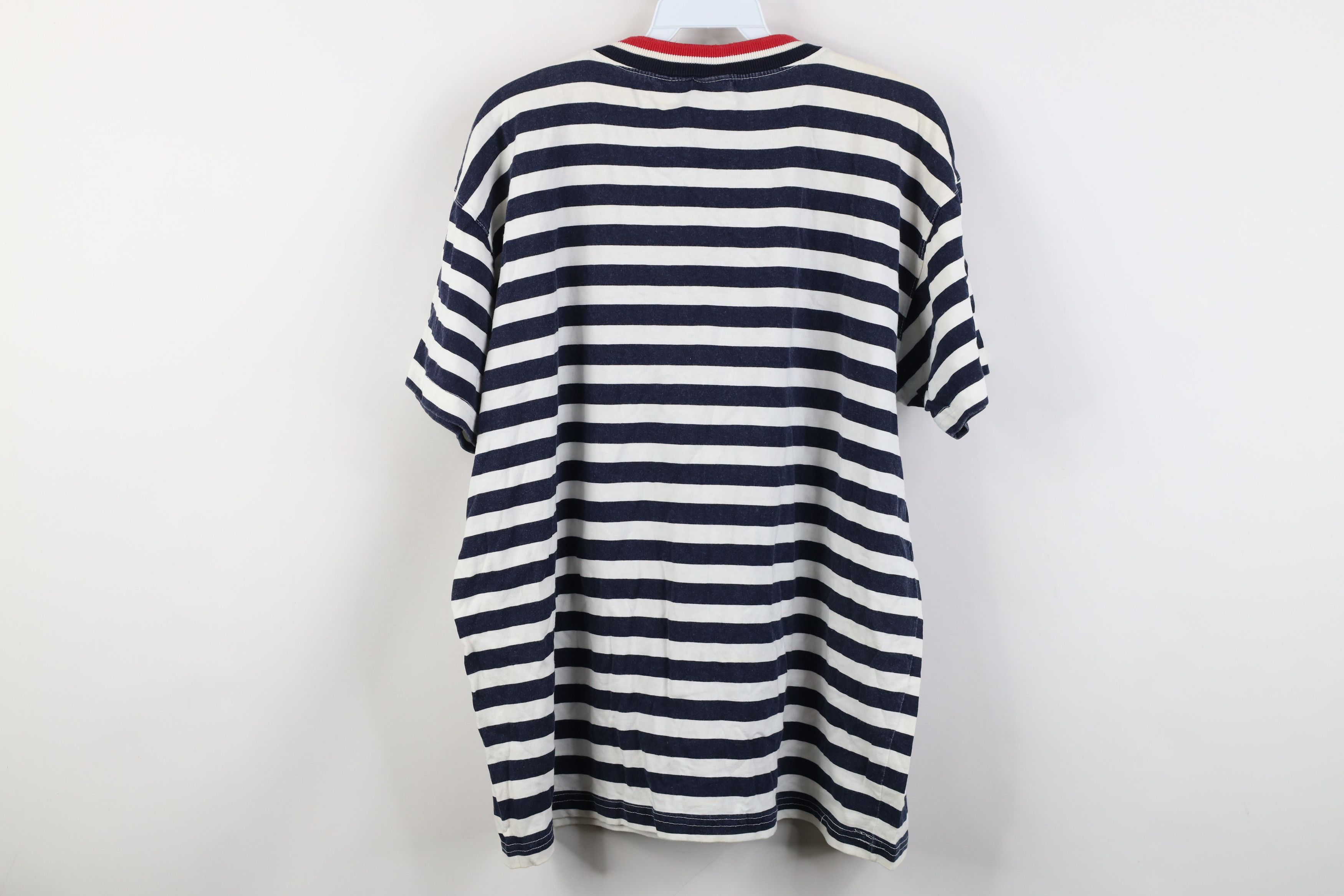 Vintage Vintage 90s Streetwear Striped Star Short Sleeve T-Shirt Size L / US 10 / IT 46 - 13 Thumbnail