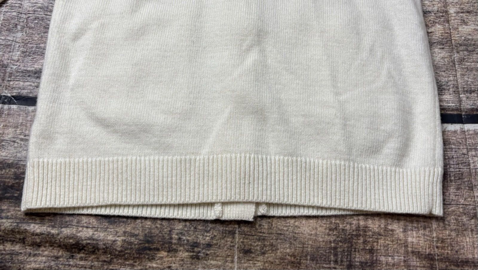 Other Sail to Sable Cardigan Sweater Womens Medium Lambswool Ivory Size M / US 6-8 / IT 42-44 - 8 Thumbnail