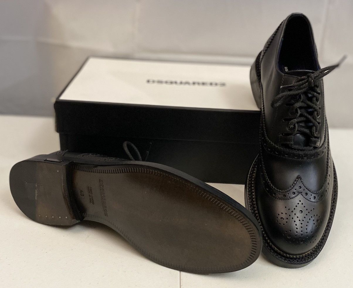 Dsquared2 Dsquared2 🇮🇹 Black Leather Wingtip Handmade Brogue 10 NEW Size US 10 / EU 43 - 13 Thumbnail