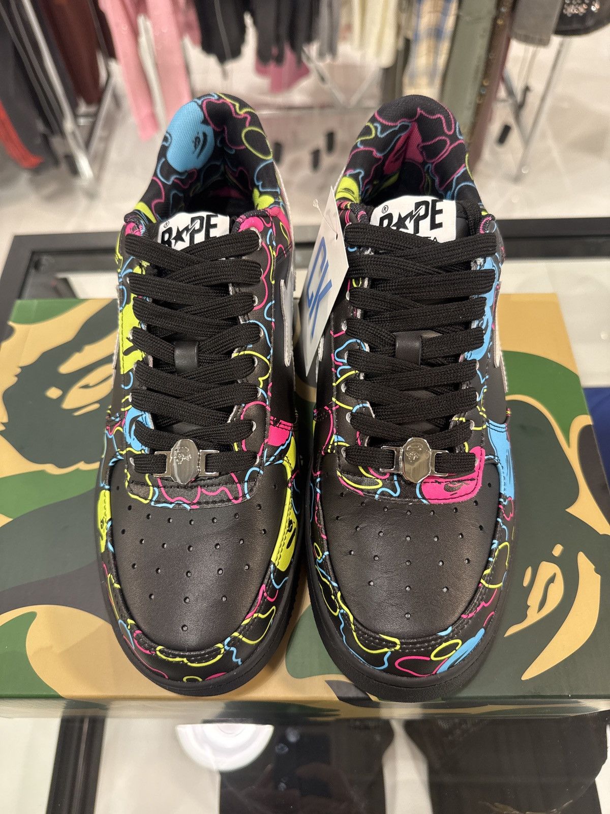 Bape Bape Complexcon Black/Multi Color Bapestas Size US 9 / EU 42 - 3 Thumbnail