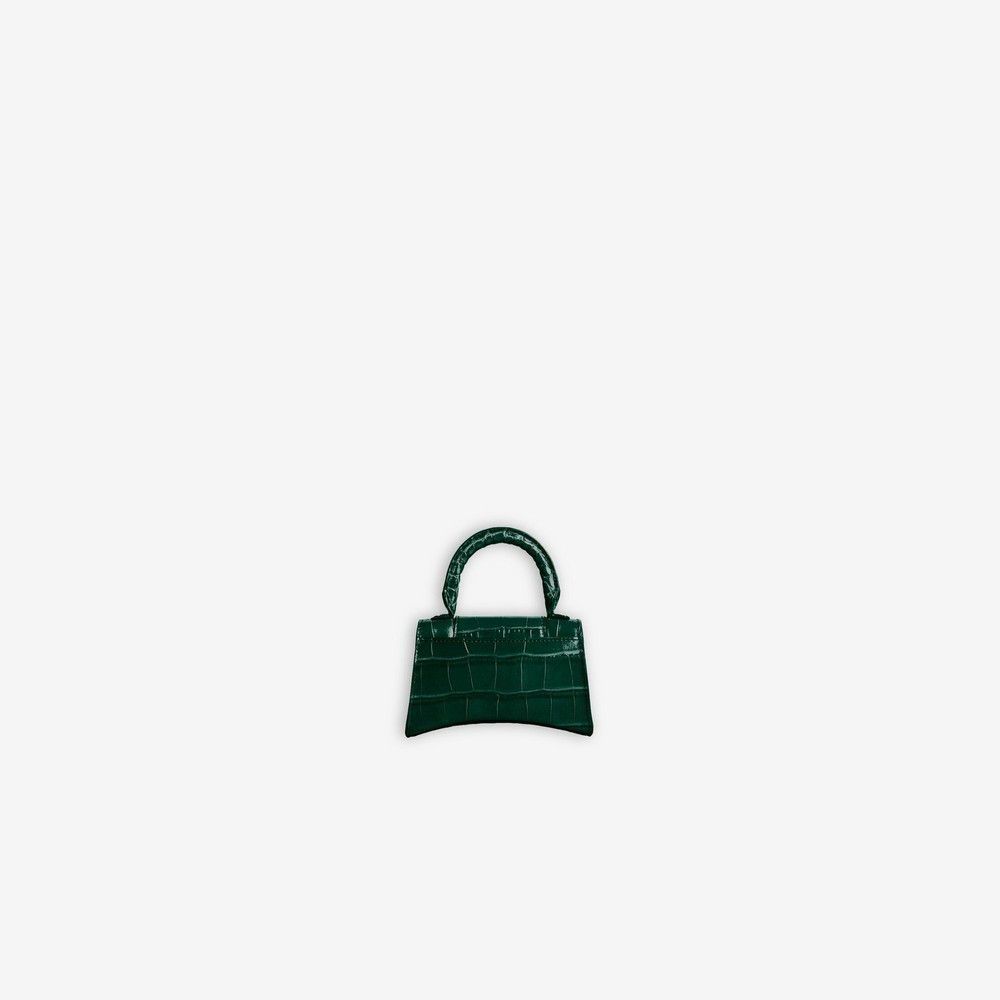 Balenciaga oc11z1125 Size: OS / Hourglass Mini Handbag in Green Size ONE SIZE - 2 Thumbnail