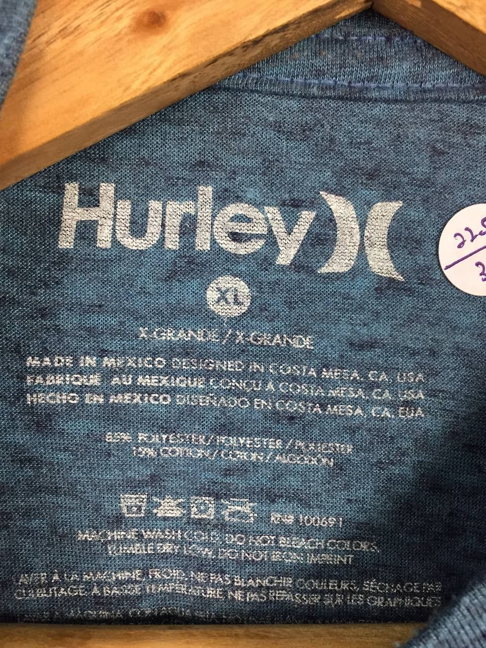 Hurley × Vintage Hurley Box Logo Spell Out Streetwear Tee Size US XL / EU 56 / 4 - 7 Thumbnail