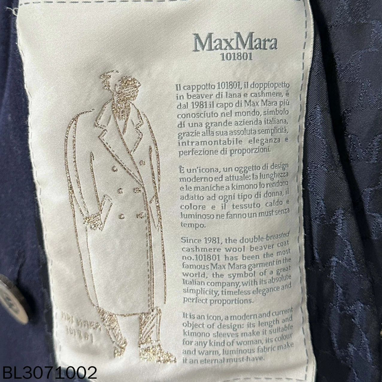 Max Mara MaxMara Navy Blue Long Wool Coat EU36 Size XS / US 0-2 / IT 36-38 - 6 Thumbnail