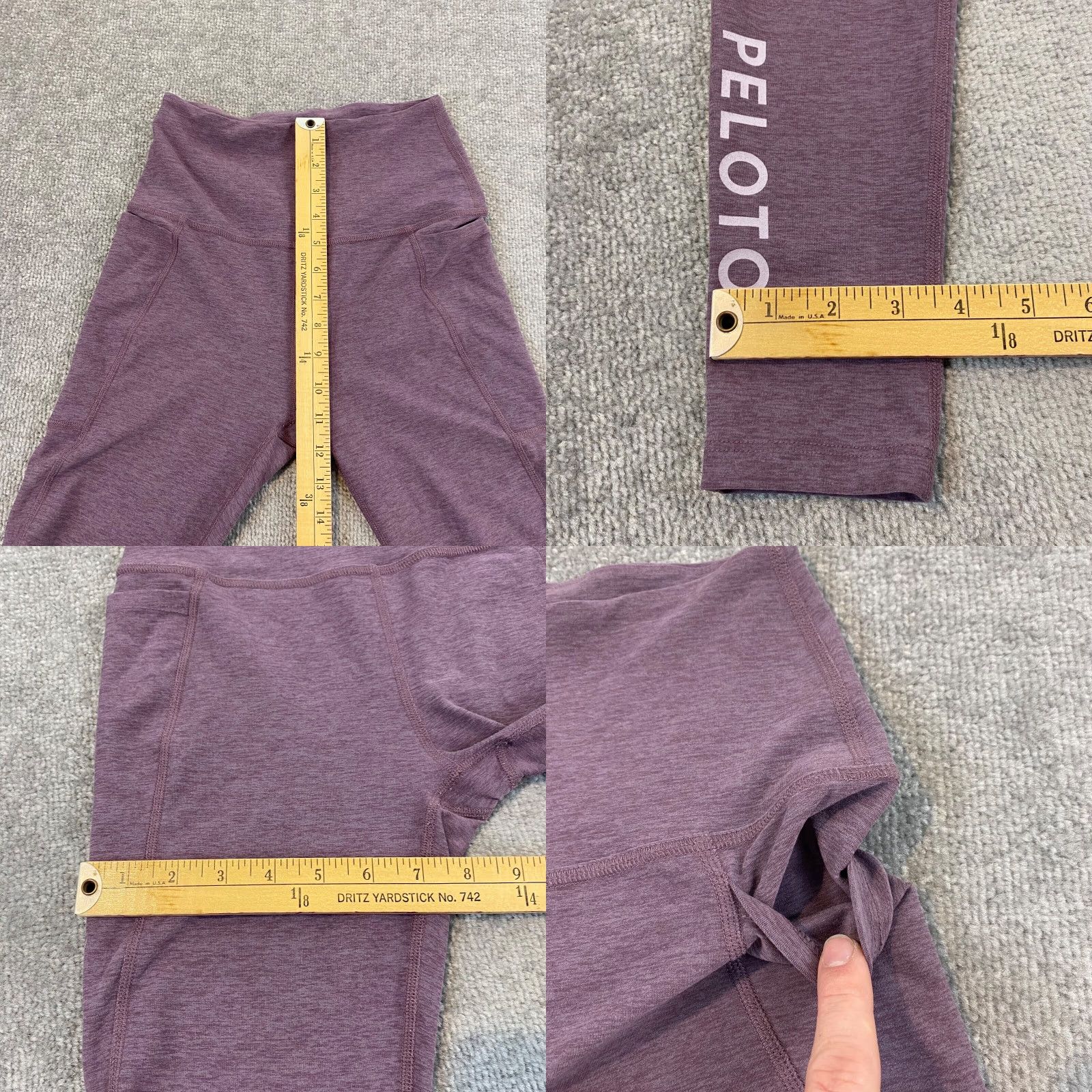 Beyond Yoga Beyond Yoga x Peloton Leggings Womens Small 22' Waist Purple Mauve Capri Workout Size 28" / US 6 / IT 42 - 8 Thumbnail
