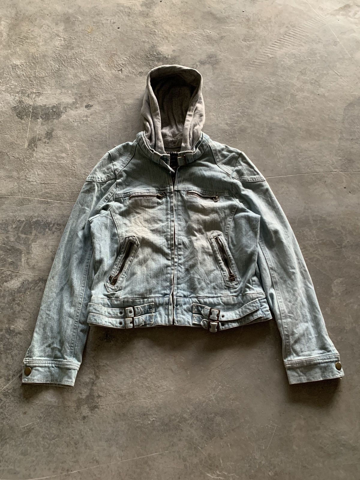 If Six Was Nine sorridere boxy denim biker jacket hooded grunge punk style Size US S / EU 44-46 / 1 - 1 Thumbnail