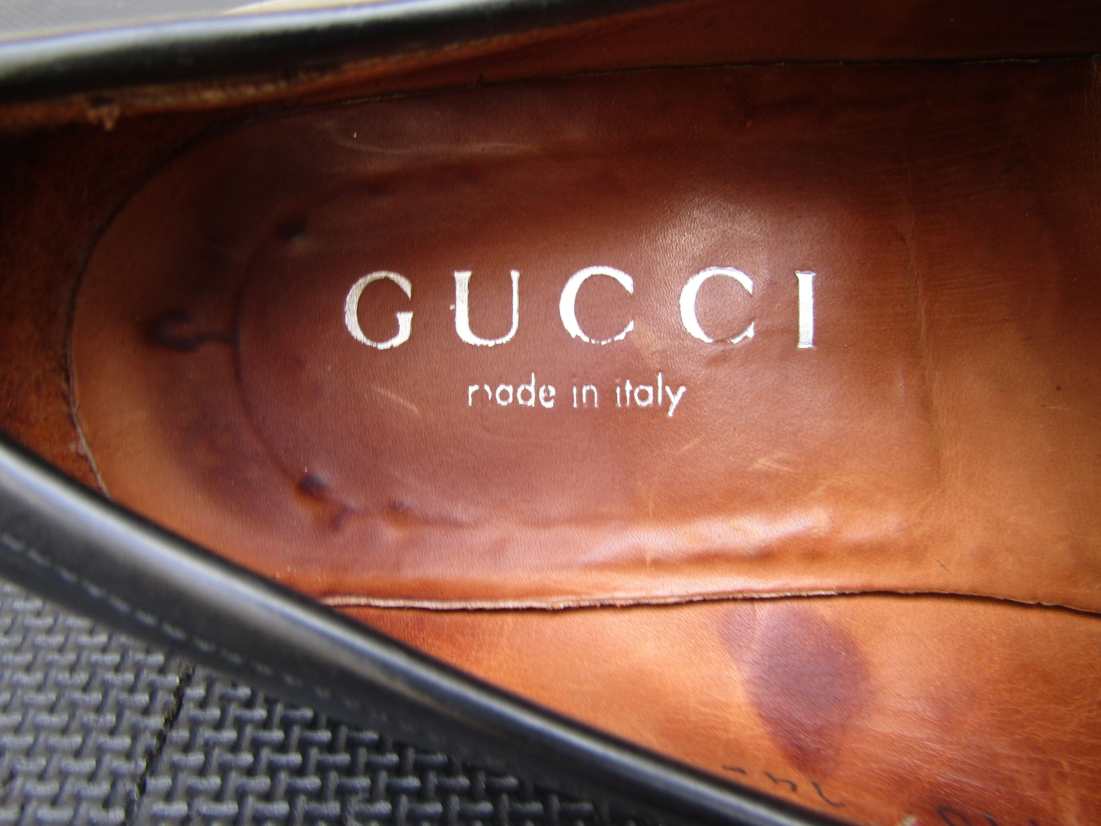 Gucci GUCCI Black Leather Slip On Tom Ford Era Loafers Mens Size US 7 / EU 40 - 8 Thumbnail