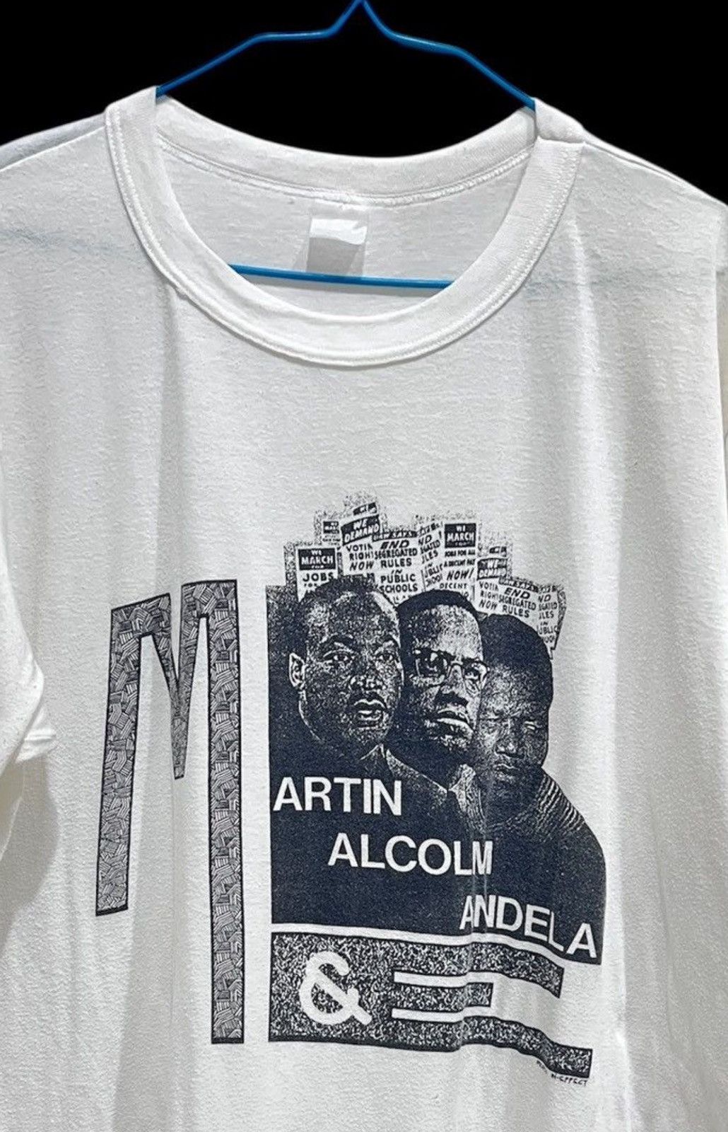 Vintage Vintage 90s Malcolm X MLK Nelson Mandela black history XL Size US XL / EU 56 / 4 - 1 Thumbnail