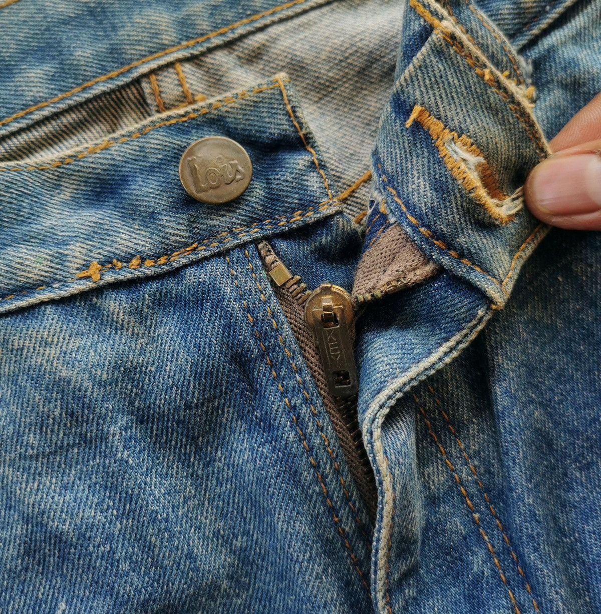 PPFM Vintage Lois Pussy Scratch Patchwork Denim Jeans Size US 27 - 8 Thumbnail