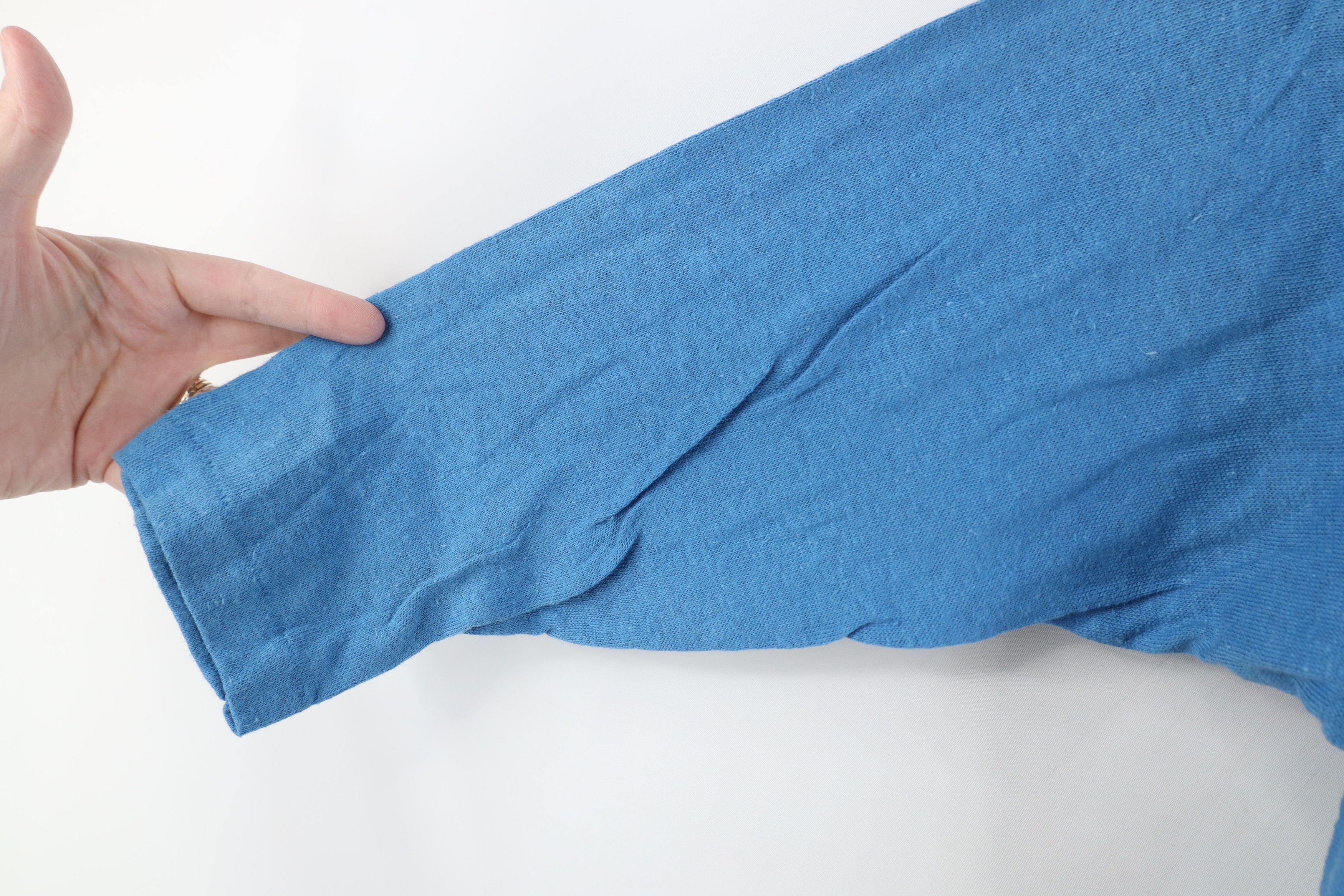 Vintage Vintage 60s 70s Cotton Knit Football Jersey T-Shirt Blue USA Size US S / EU 44-46 / 1 - 8 Thumbnail