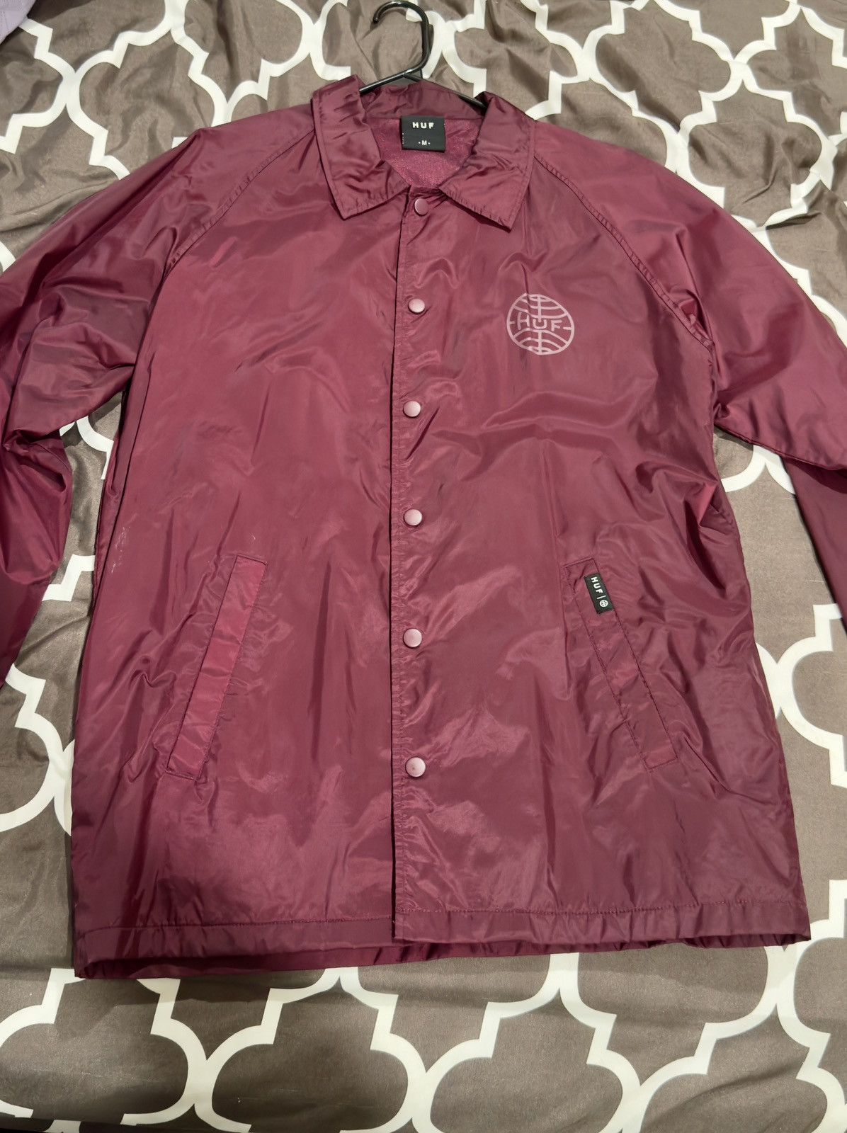 Huf Huf Windbreaker Burgundy Men’s Medium Size US M / EU 48-50 / 2 - 1 Thumbnail