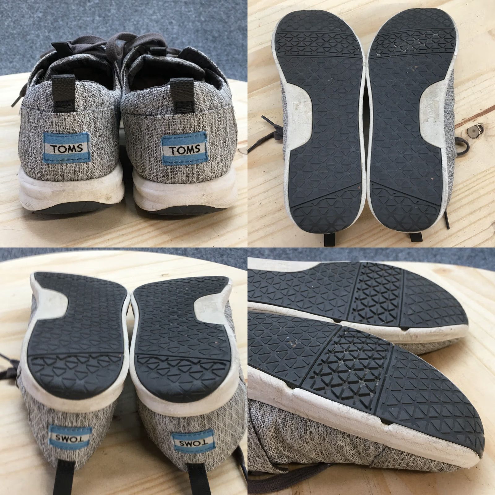 Toms TOMS Shoes Womens 10 Low Top Sneakers Gray Canvas Round Toe Lace Up Casual Size L / US 10 / IT 46 - 8 Thumbnail