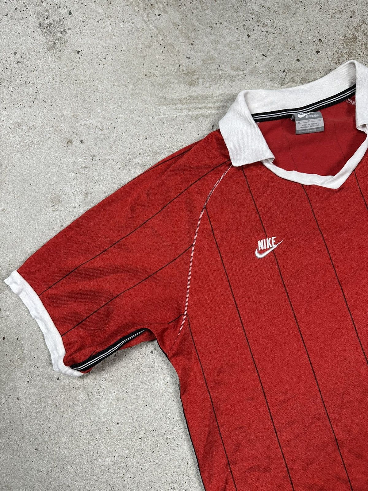 Nike Vintage Y2K Nike Striped Bloke Core Polo Jersey Soccer rare Size US M / EU 48-50 / 2 - 5 Thumbnail