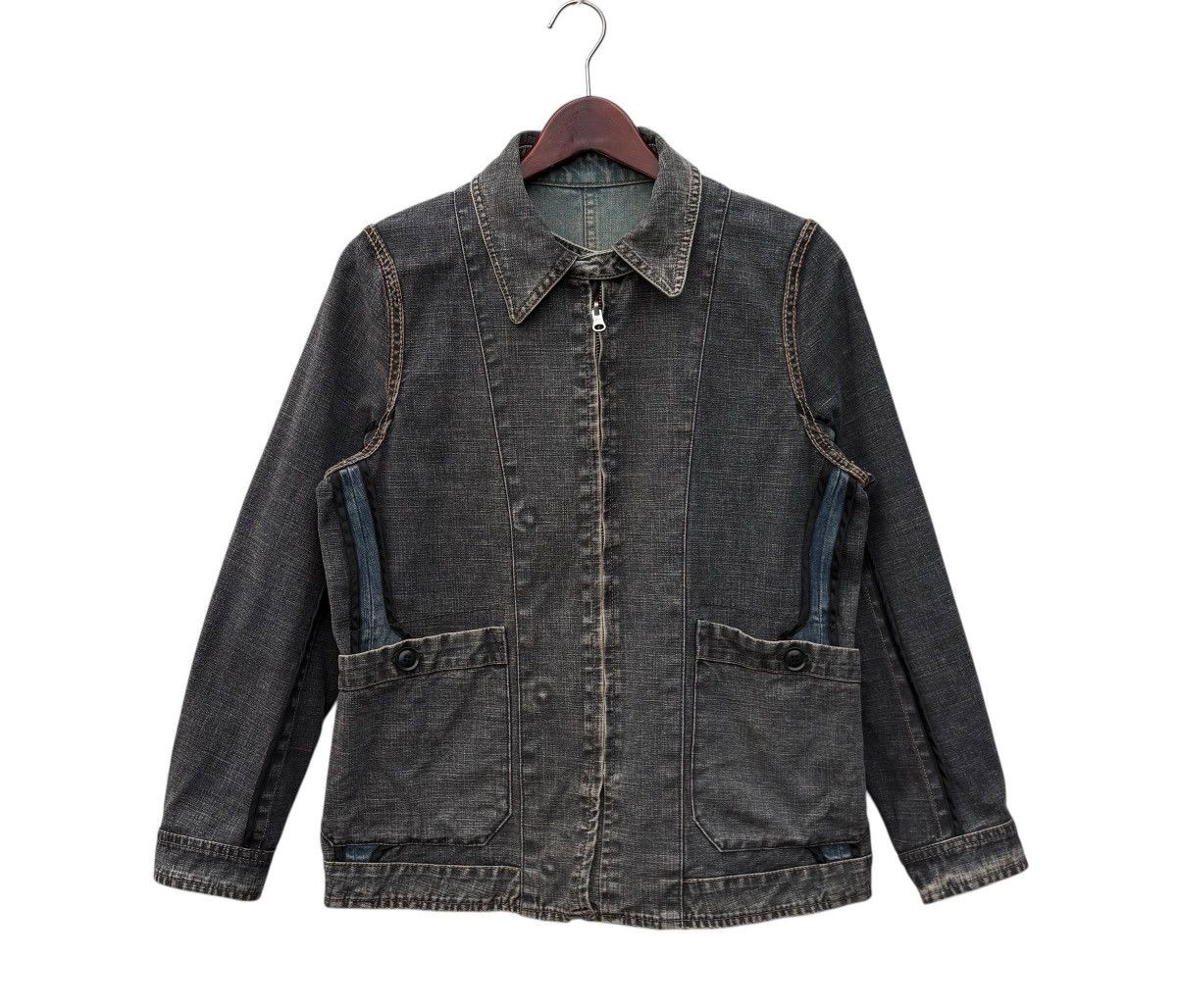 Japanese Brand Rna Riversible Streetwear Women Denim Jacket Size S / US 4 / IT 40 - 2 Thumbnail