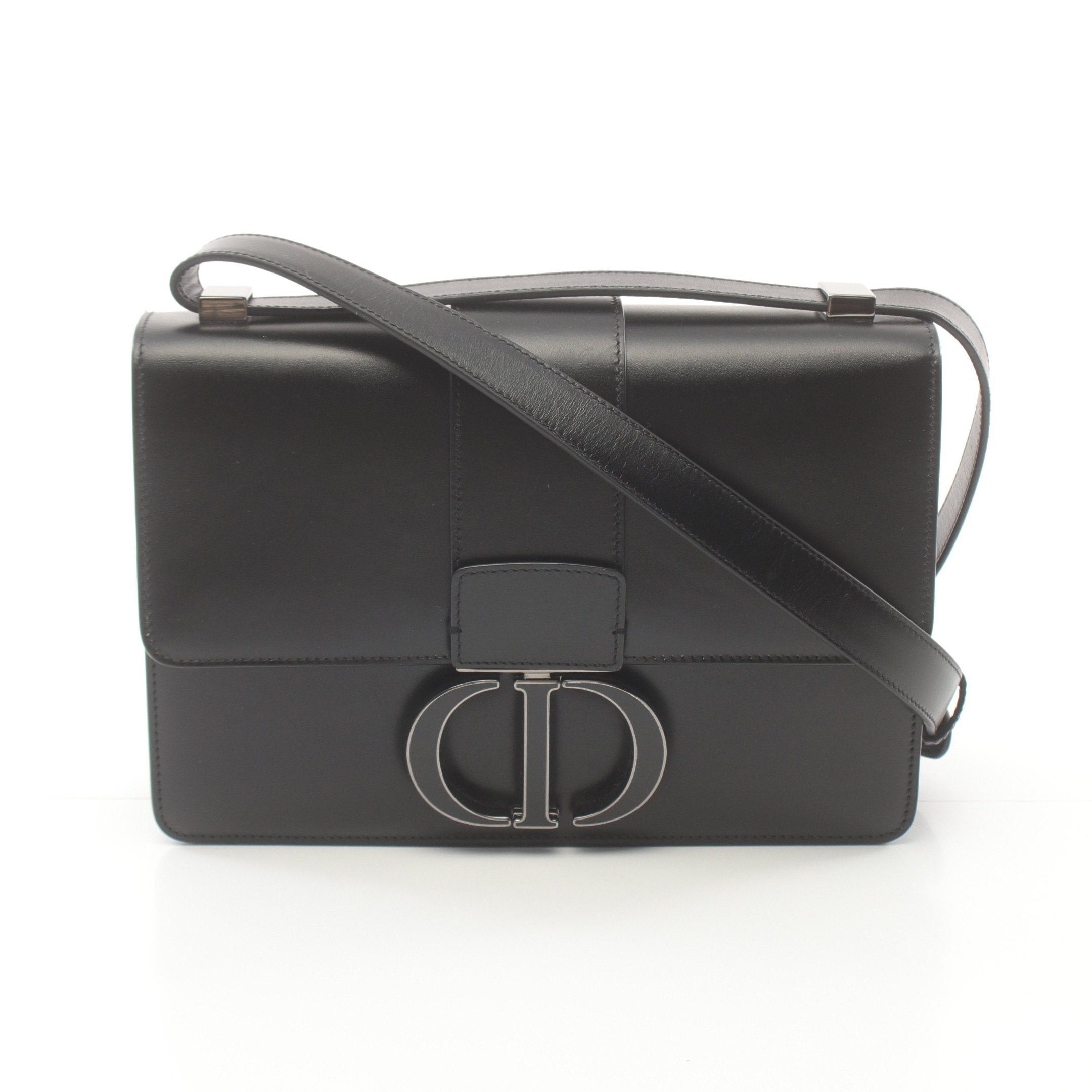 Dior Dior 30 Montaigne Shoulder Bag Leather Black Size ONE SIZE - 1 Thumbnail