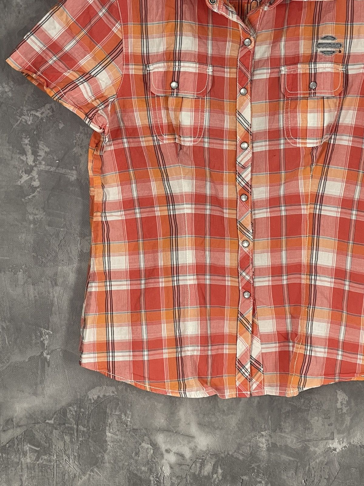 Vintage Y2K Harley Davidson Streetwear Glamour Button Up Shirt Size M / US 6-8 / IT 42-44 - 6 Thumbnail