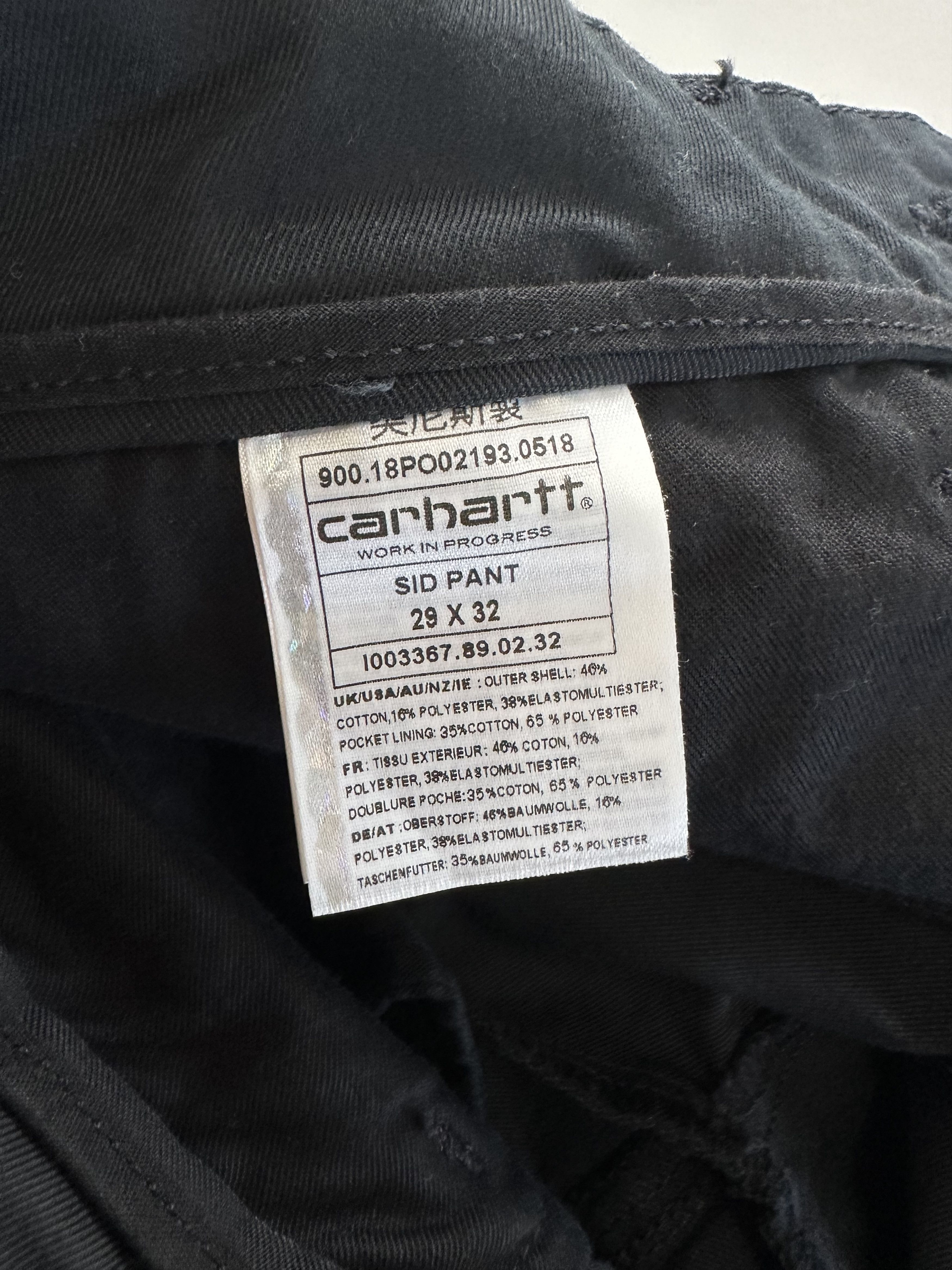 Carhartt Carhartt WIP Pants Men 29x32 BLACK Utility Chinos Workwear Size US 29 - 3 Thumbnail