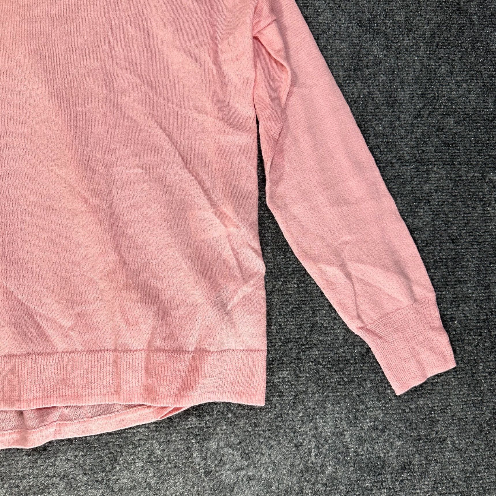 Madewell Madewell Sweater Womens Small Pink Merino Wool Blend Round Neck Long Sleeve Ribbed Cuffs_split hem_ Pullover Modern Classic 2020s Size S / US 4 / IT 40 - 3 Thumbnail