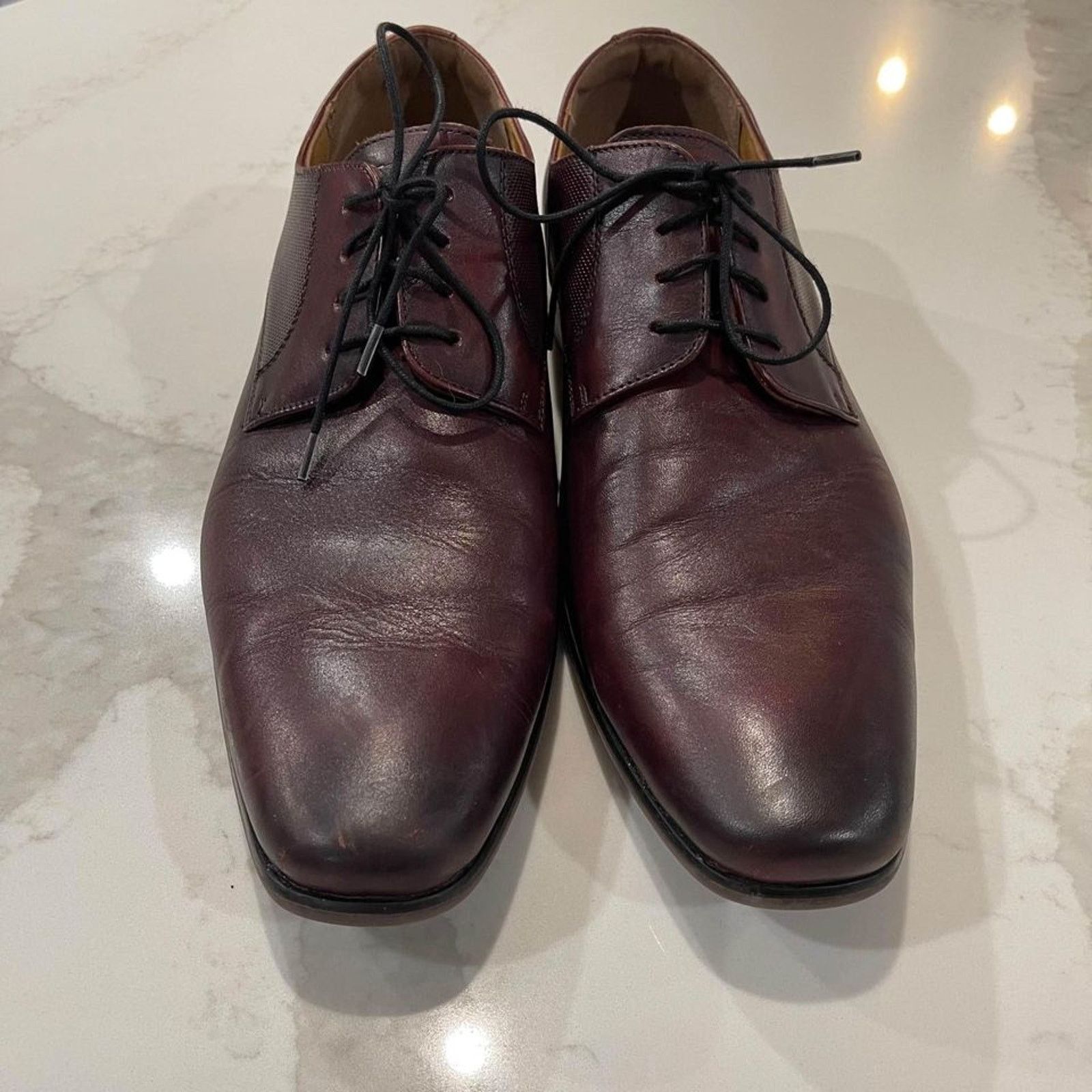 Florsheim Florsheim Dress Shoes Oxford Brown Leather Plain Toe Men 12D Size US 12 / EU 45 - 3 Thumbnail