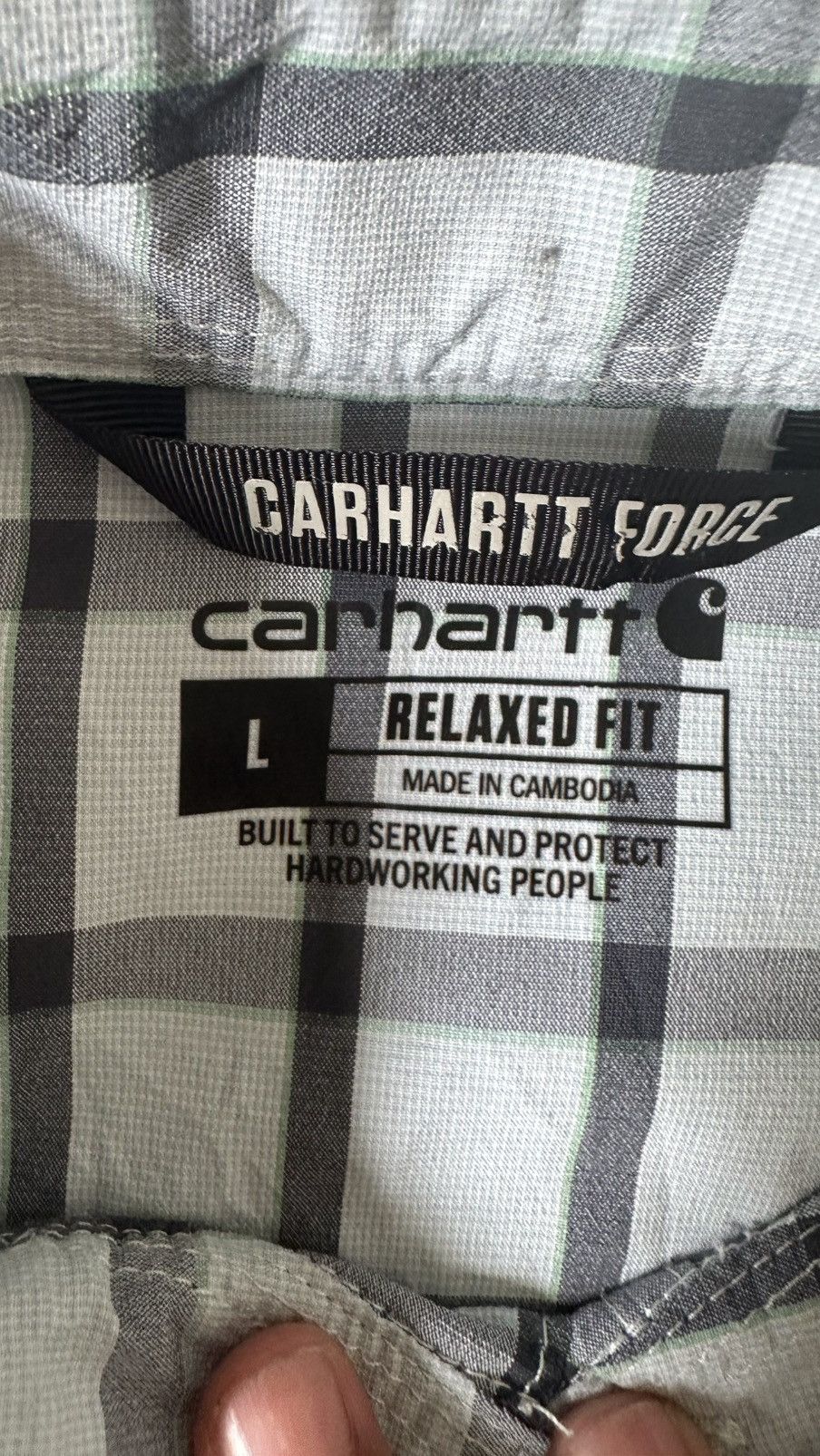 Carhartt CARHARTT FORCE CHECKERED SHIRT Size US L / EU 52-54 / 3 - 6 Thumbnail