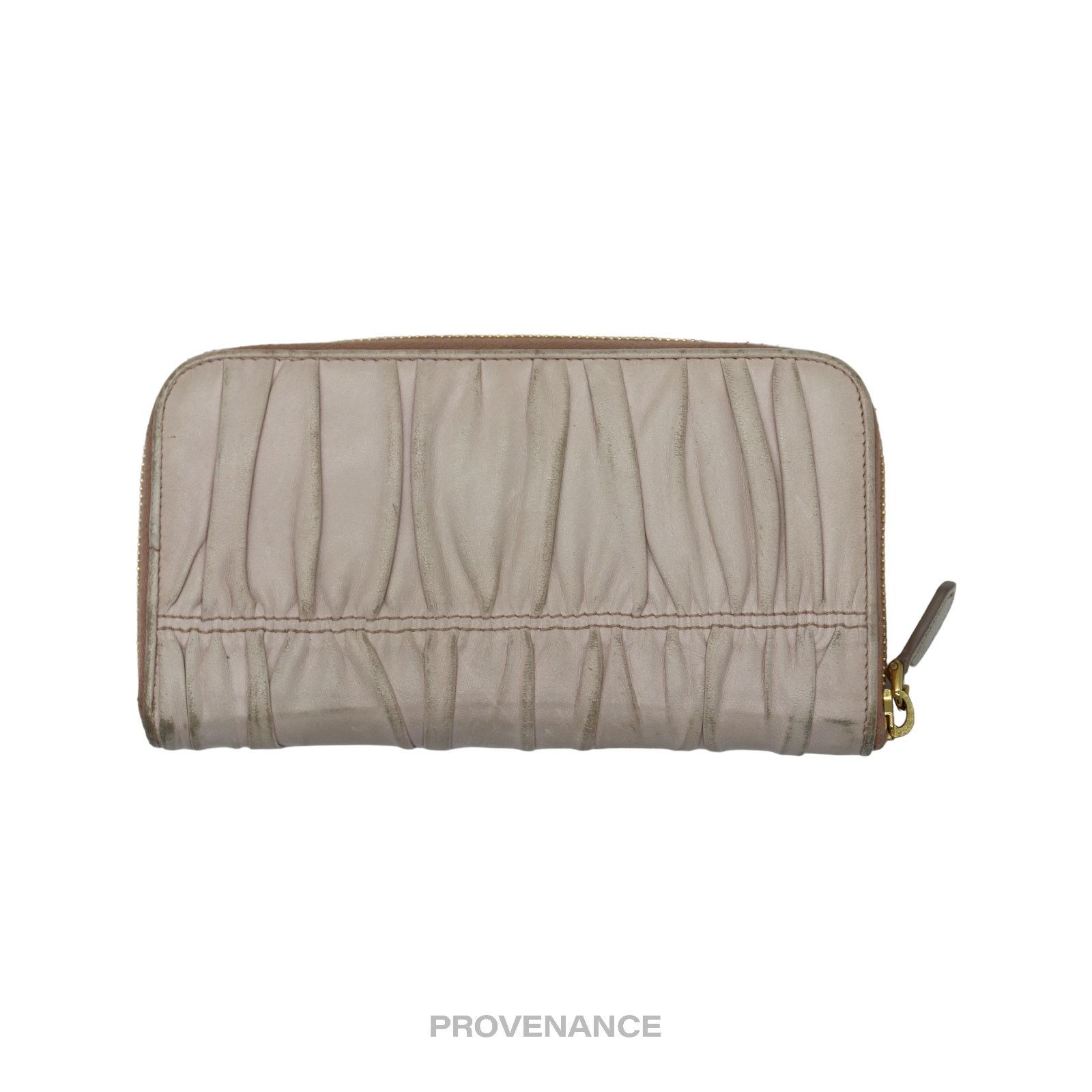 Prada 🔴 Prada Zip Long Wallet - Blush Nappa Gaufre Leather Size ONE SIZE - 3 Thumbnail