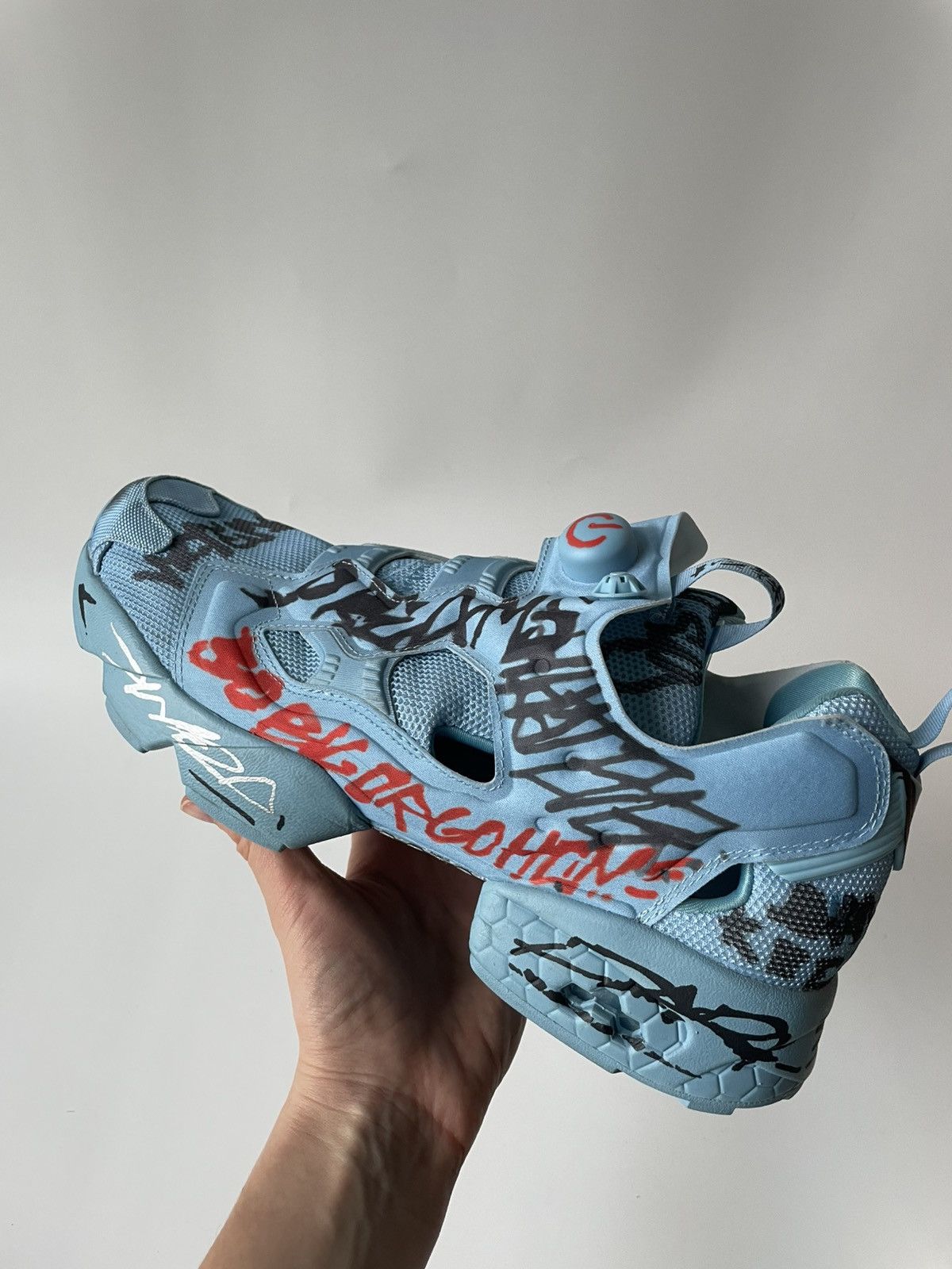 Reebok × Vetements Vetements Reebok Insta Pump Graffiti Sneakers Size US 12 / EU 45 - 17 Thumbnail
