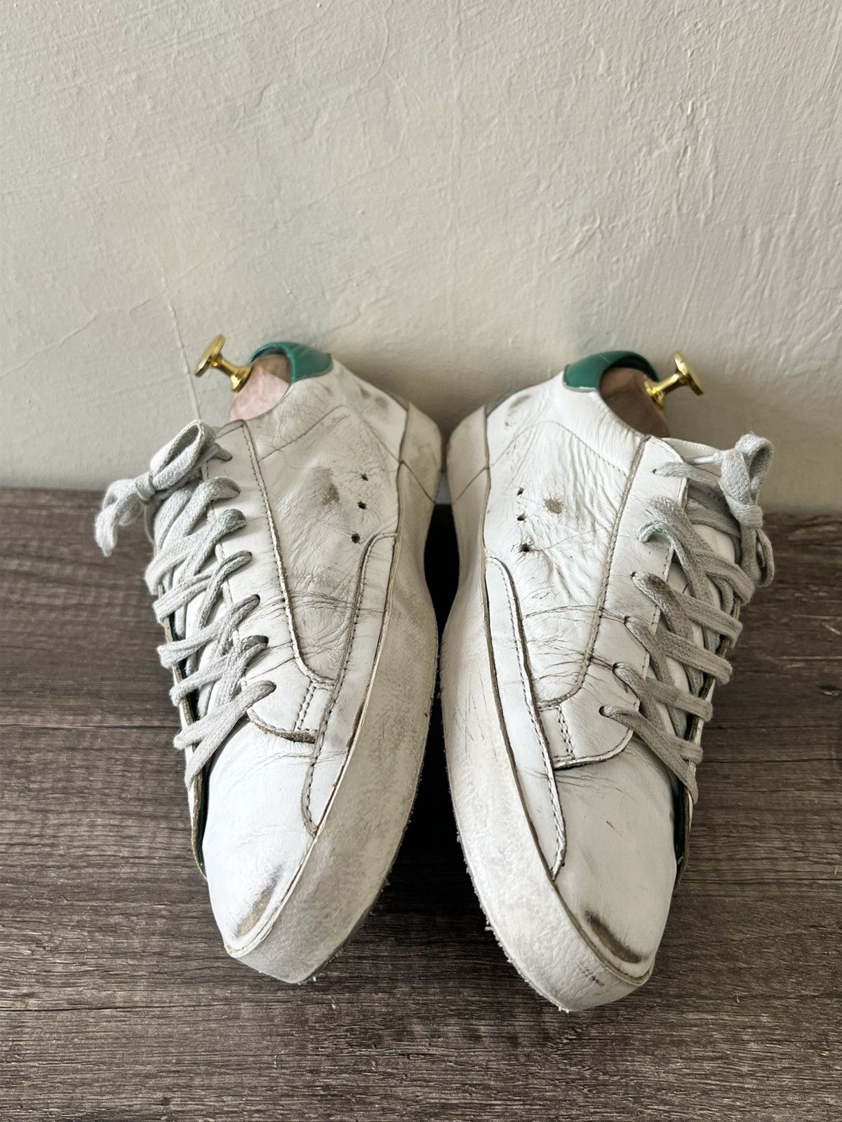 Golden Goose GOLDEN GOOSE SUPERSTAR GREEN HEEL TAB Size US 8 / EU 41 - 4 Thumbnail