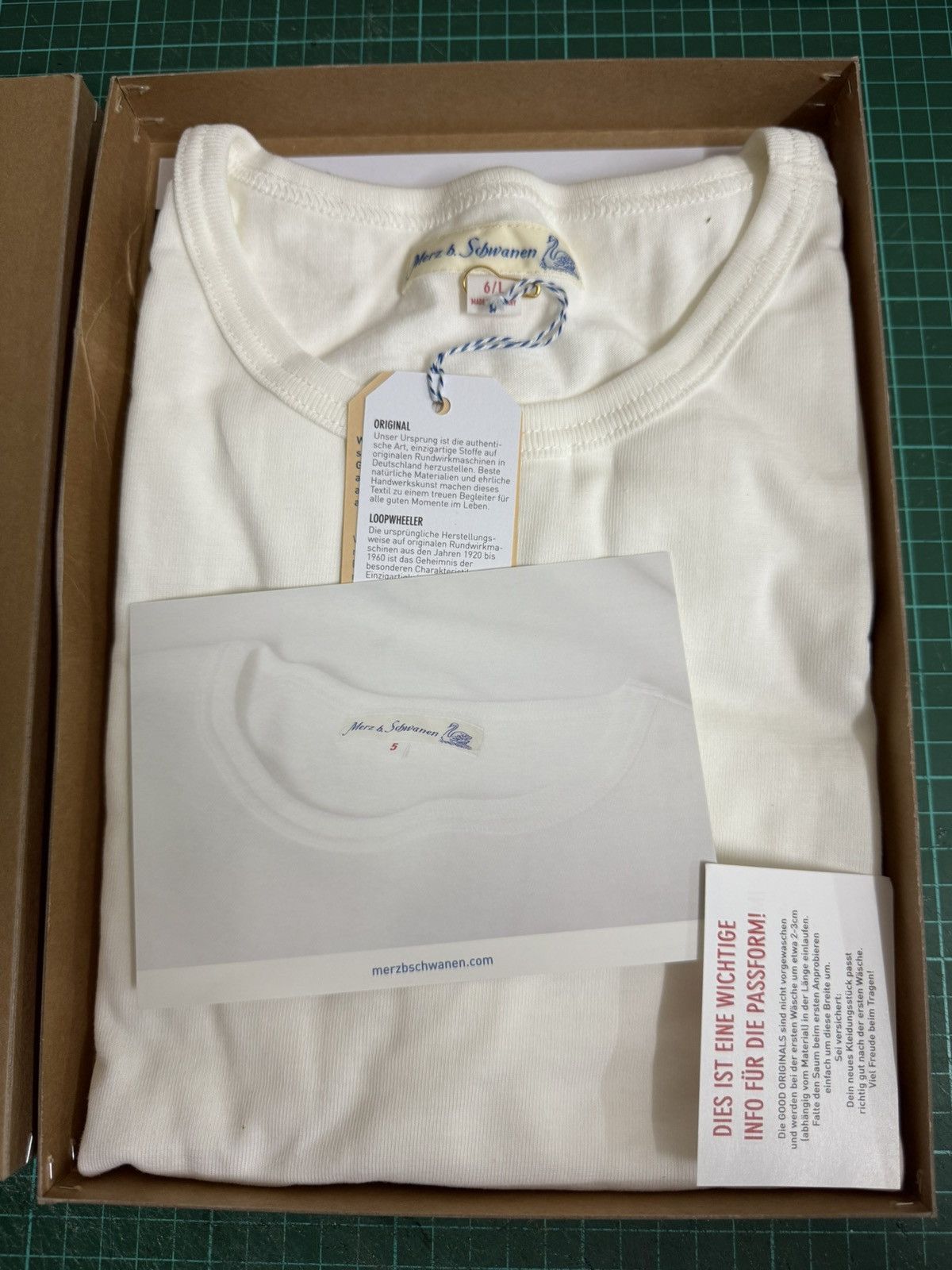 Merz B. Schwanen Merz B Schwanen 215 Men's Loopwheeled T-Shirt, White Size US L / EU 52-54 / 3 - 1 Thumbnail