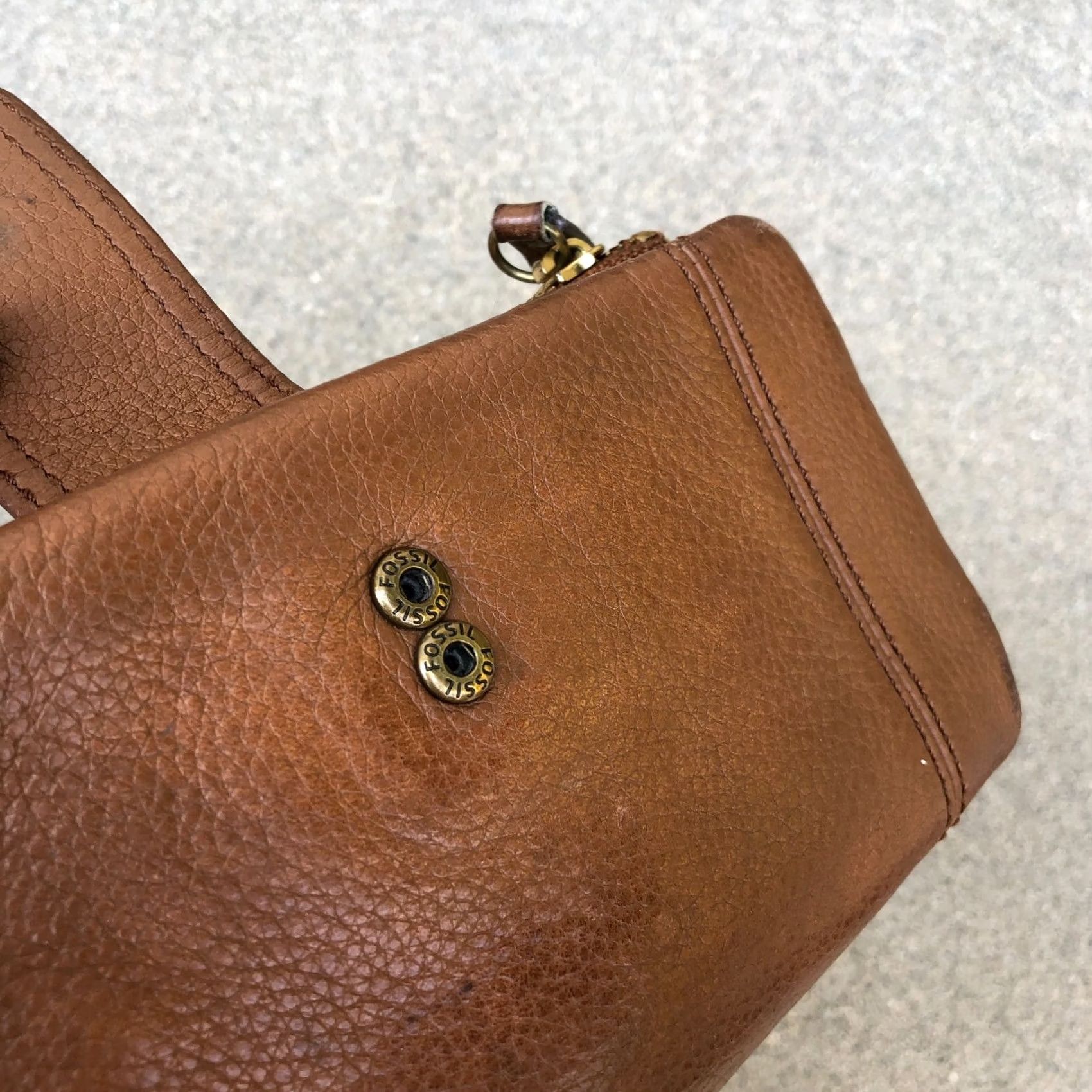 Fossil FOSSIL Emma Saddle Wallet Bifold Brown Leather Zipper Clutch Women's Wallet Size ONE SIZE - 4 Thumbnail