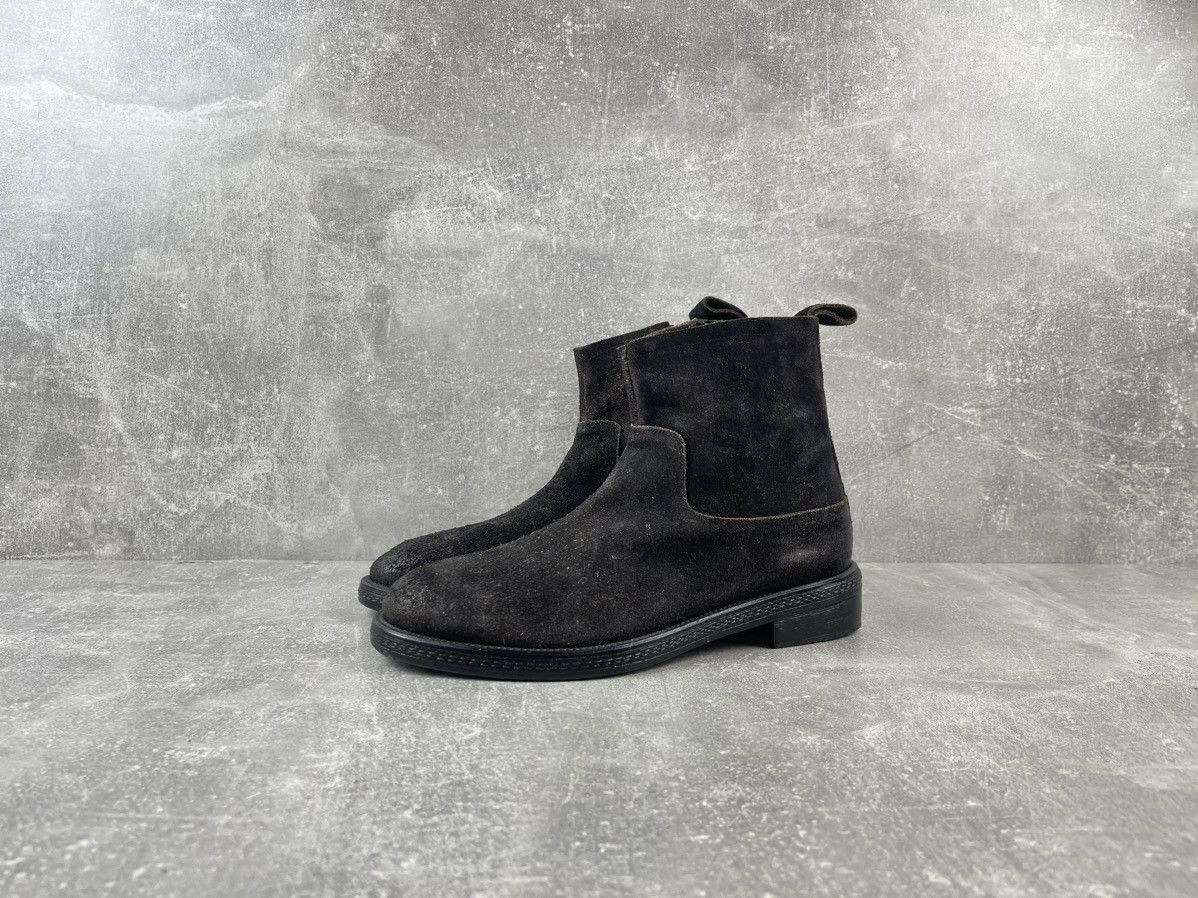A1923 Avant Garde Handcrafted Zip C.C.Poell Style Suede Boots Size US 9 / IT 39 - 1 Thumbnail