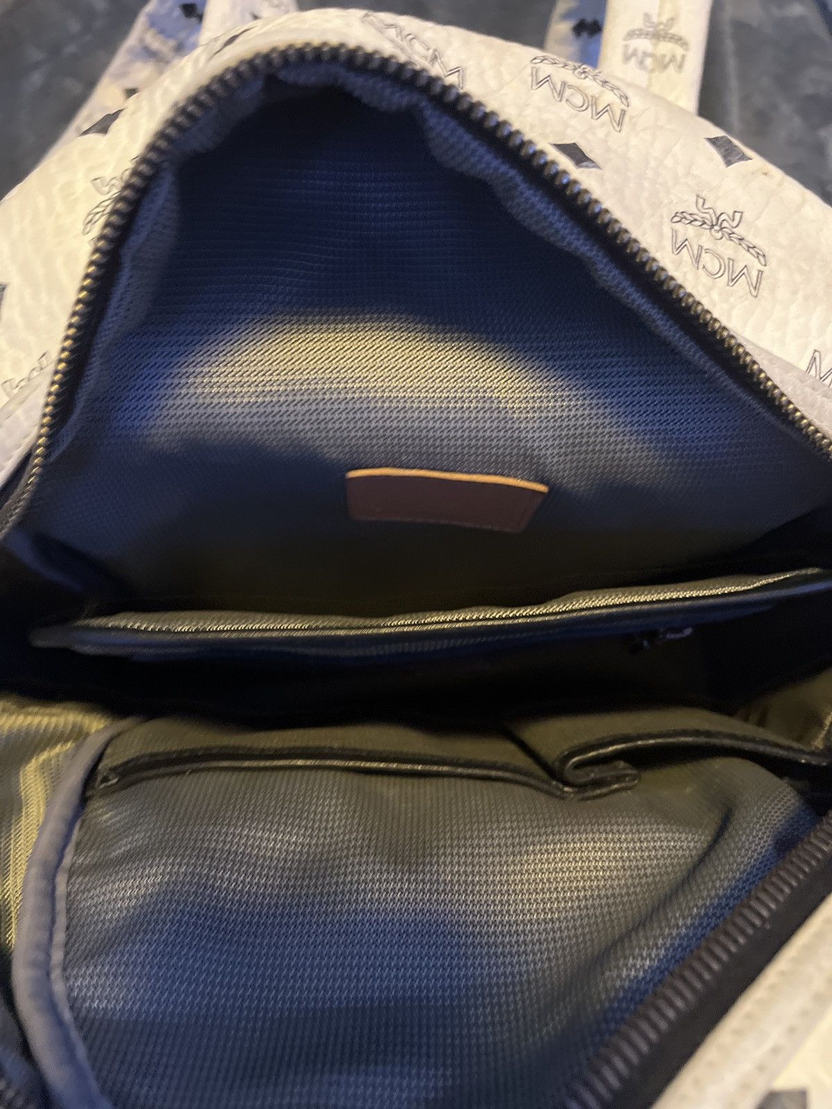 MCM White Mcm studded mini backpack Size ONE SIZE - 8 Thumbnail