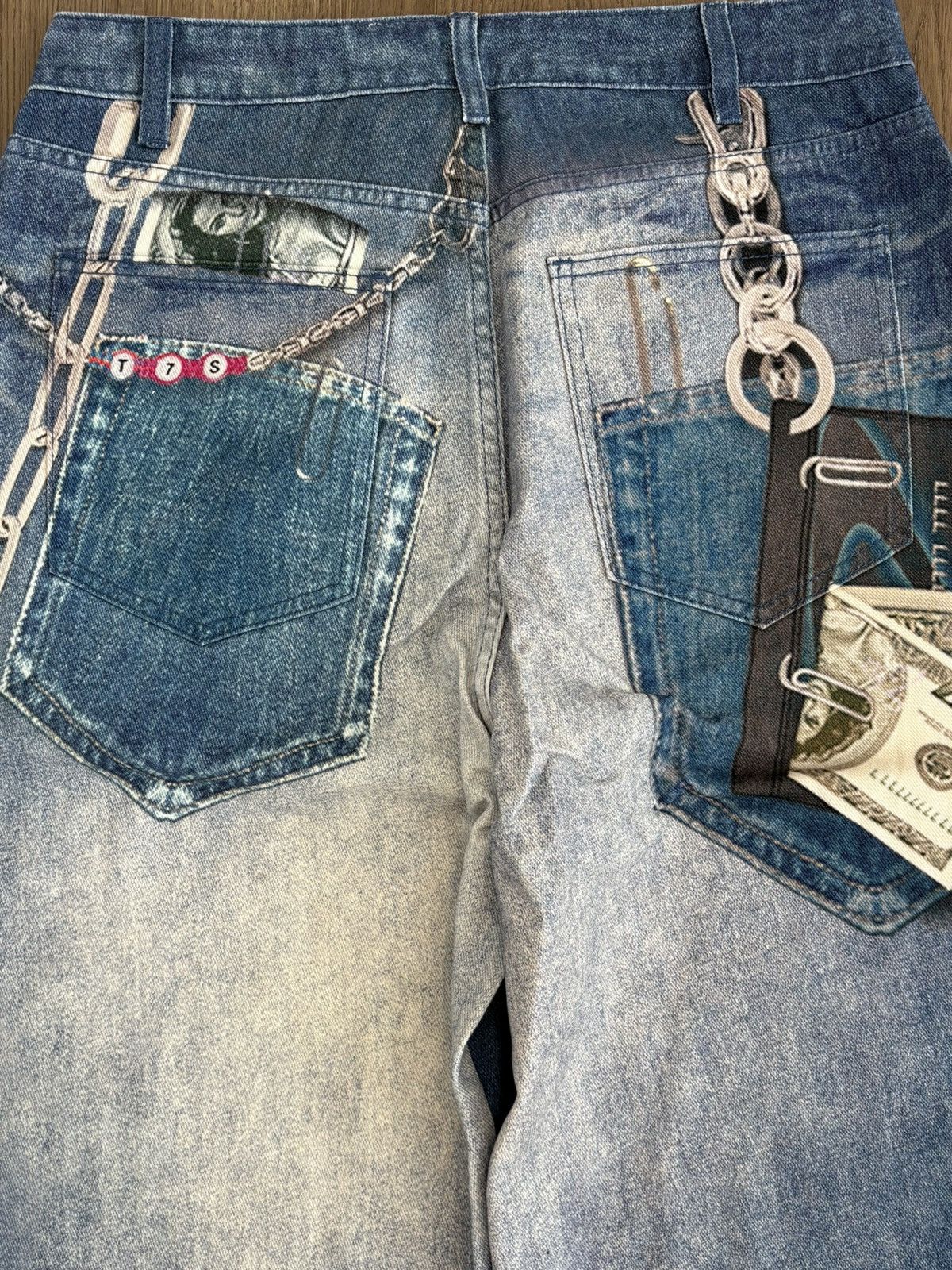 TRIPLE SEVENS Triple Sevens 2D Size 28 JeansBlueDenim Pants Baggy Wide Leg Size US 28 / EU 44 - 12 Thumbnail