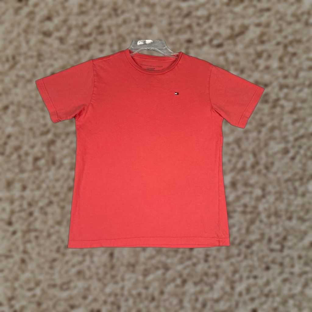 Tommy Hilfiger Tommy Hilfiger Shirt Women L Pink Crew Neck Short Sleeve 100% Cotton Logo Regular T-Shirt Sports Casual #40 Size L / US 10 / IT 46 - 1 Thumbnail