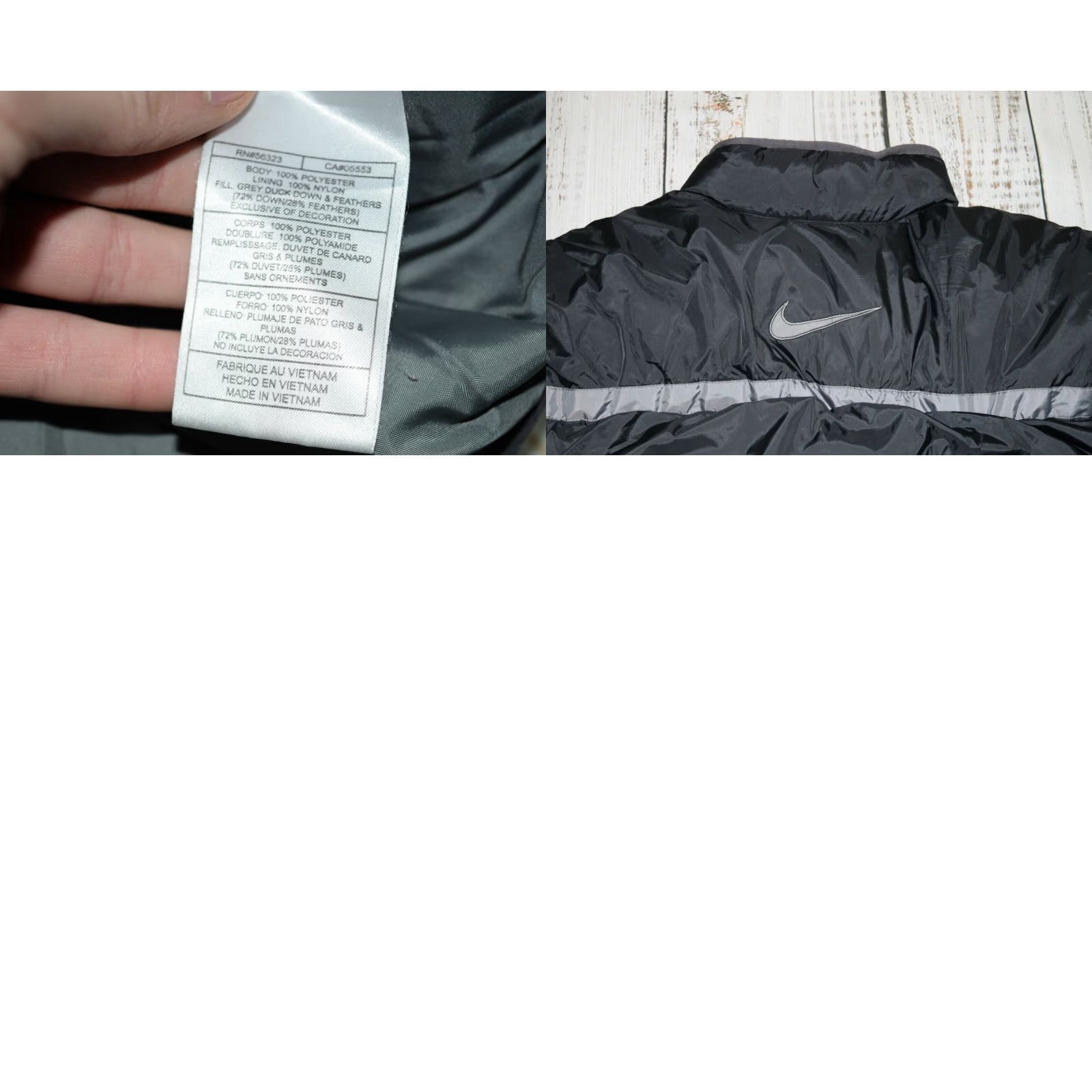 Nike VINTAGE Nike MENS BLACK DOWN PUFFER JACKET EMBROIDERED CENTER LOGO XL Jacket Size US XL / EU 56 / 4 - 8 Thumbnail