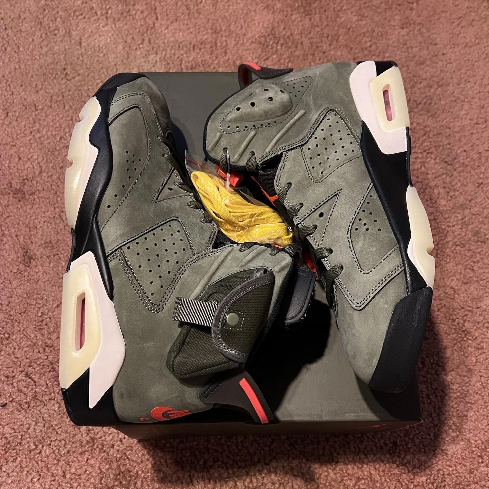 Nike Air Jordan 6 Retro Travis Scott Olive Reimagined CN1084 200 Size US 10.5 / EU 43-44 - 1 Thumbnail