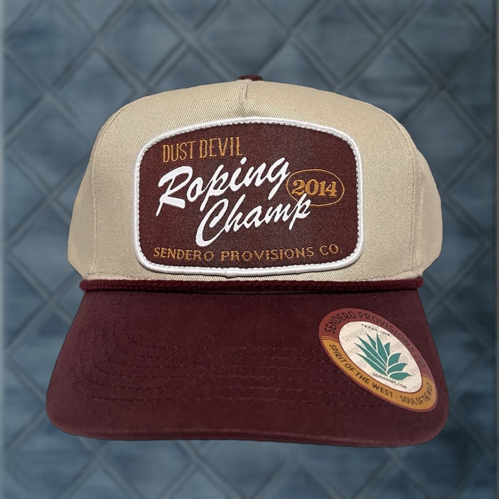 Vintage Sendero Provisions Hat Snapback Casual Men One Size Brown Cotton Polyester Knit Dust Devil Roping Champ Rope Trucker Adjustable Breathable Vintage: No Size ONE SIZE - 1 Thumbnail