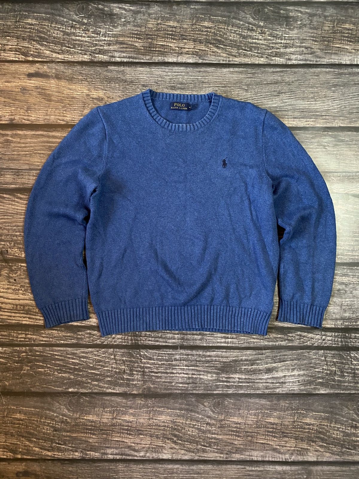 Ralph Lauren Basic Vintage Blue Knited Sweater