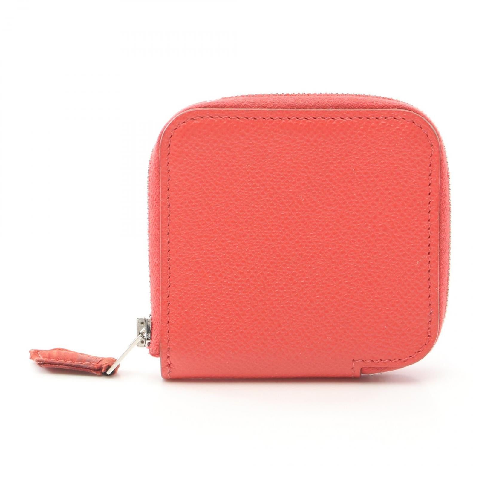 Hermes Hermes Azap Compact Mini Silk In Rouge Pivoine Coin Purse Veau Epsom Pink Red Silver Hardware T Stamp Size ONE SIZE - 1 Thumbnail