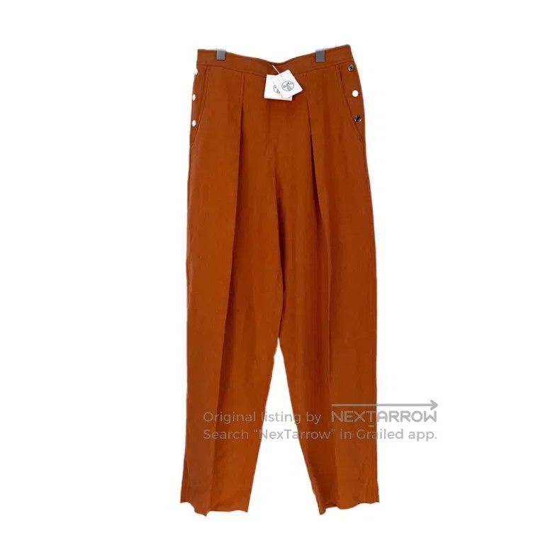 Hermes Hermes Orange Linen Pants Size 24" / US 00 / IT 34 - 1 Thumbnail