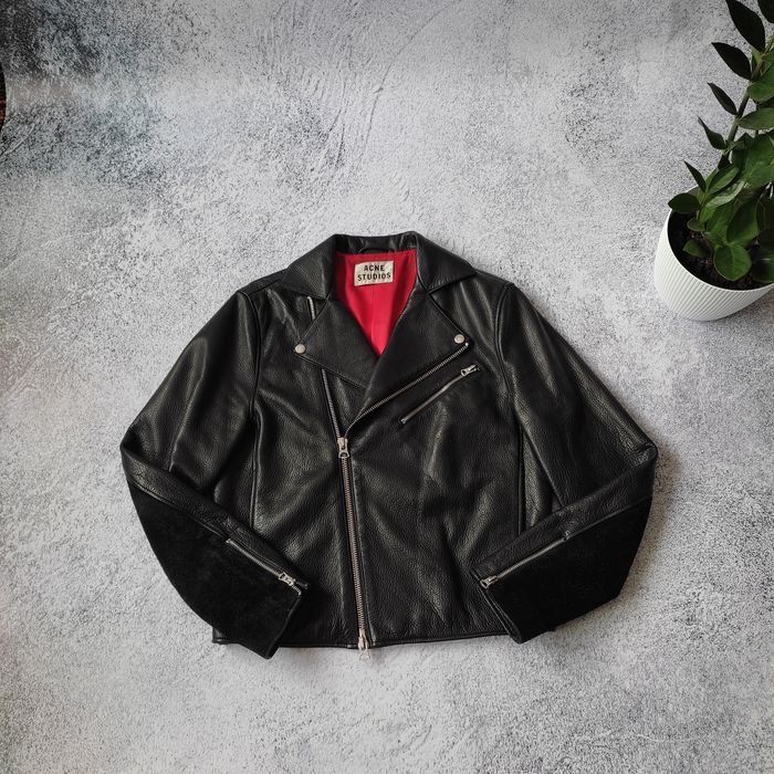 Acne Studios Acne Studios Gibson Leather Biker Jacket Black | Grailed