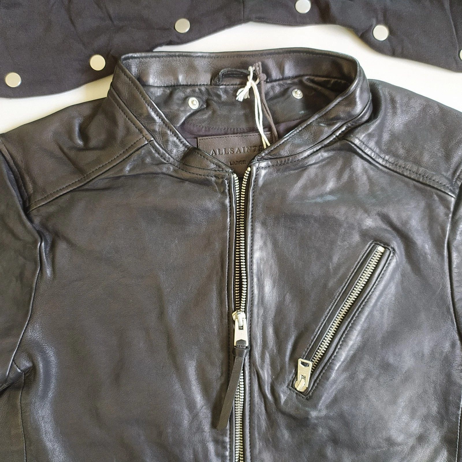 Allsaints Allsaints HARWOOD-Leather jacket Free Shipping FTP/9002 Size US L / EU 52-54 / 3 - 6 Thumbnail