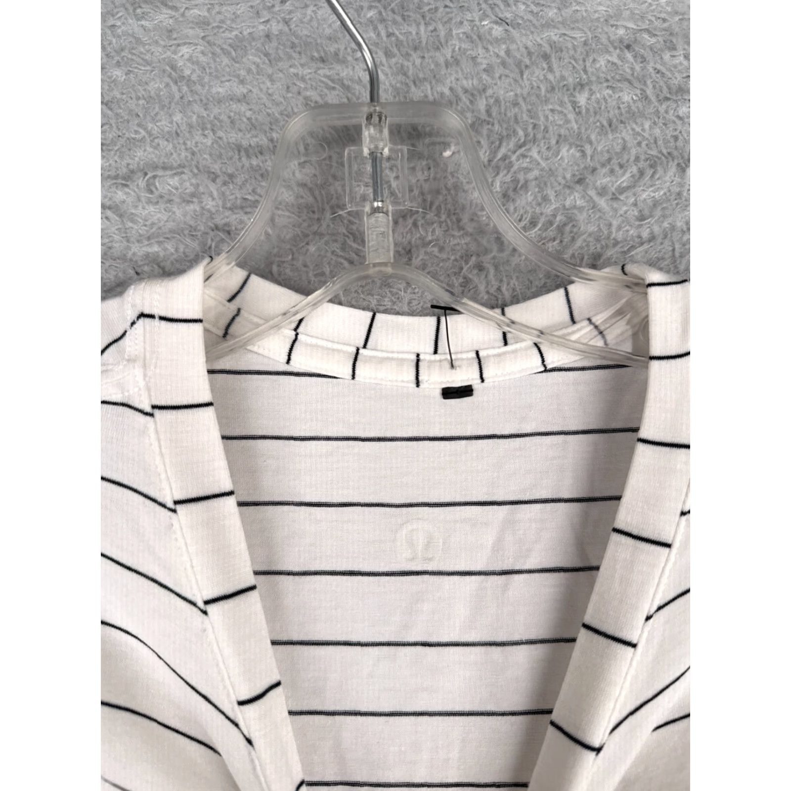 Lululemon Lululemon Shirt Women 4 White Stripe Pima Cotton Love Crew Gym Casual Size S / US 4 / IT 40 - 6 Thumbnail