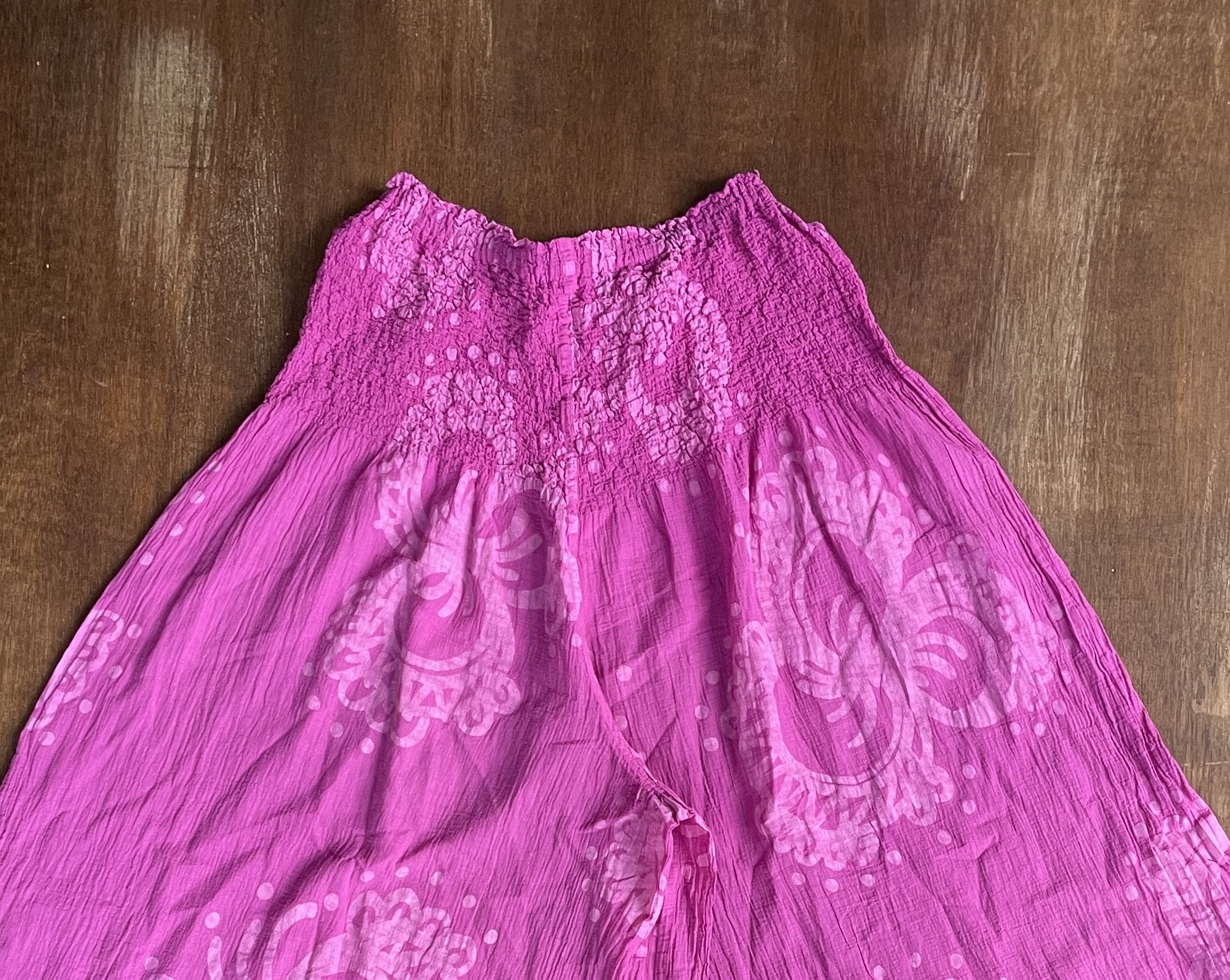 Issey Miyake ISSEY MIYAKE Me Pleats Please Pink Flower Wide Pants Size US 33 - 6 Thumbnail