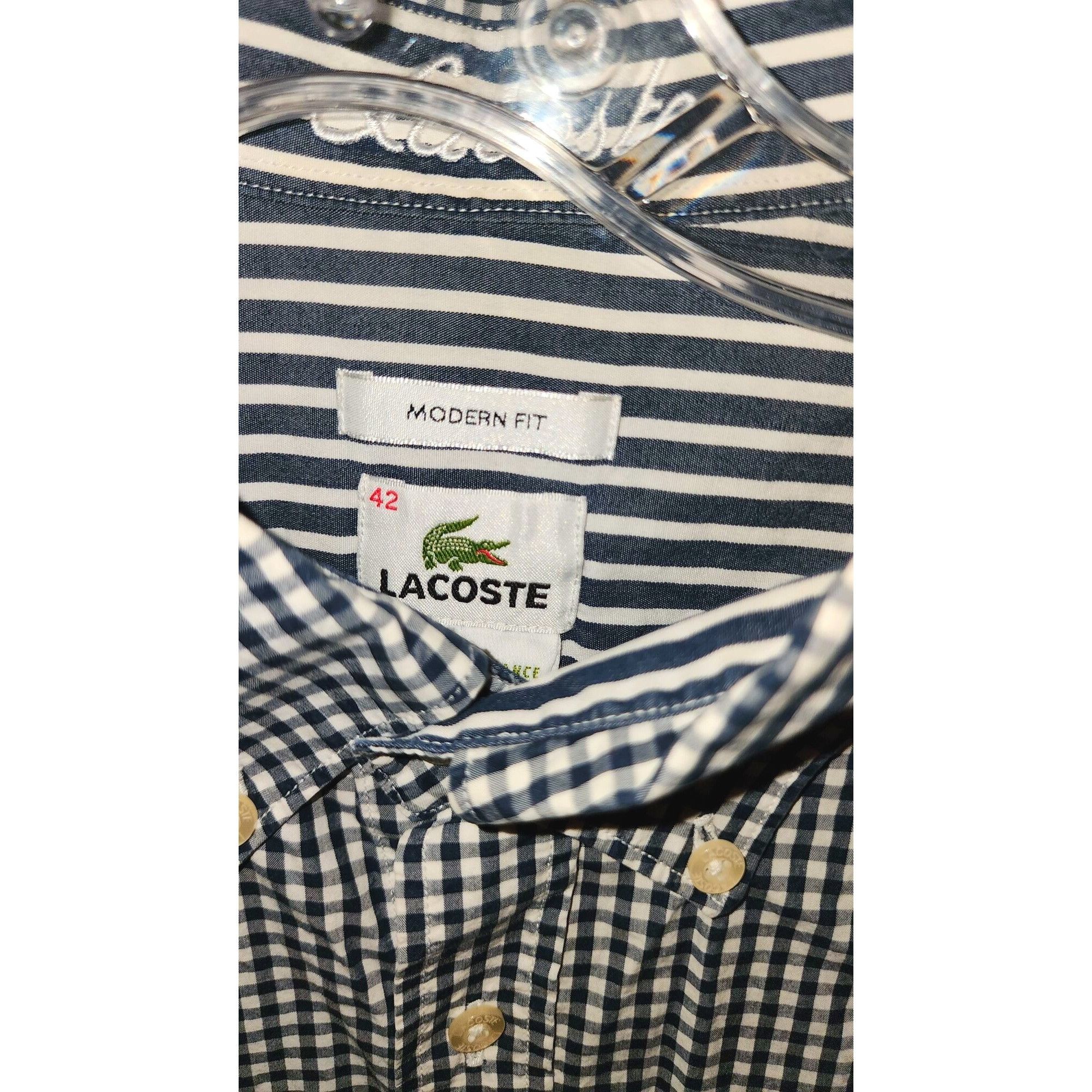 Lacoste Lacoste Medium Mens Long Sleeve Button Down Shirt SfPf Home Size US M / EU 48-50 / 2 - 8 Thumbnail