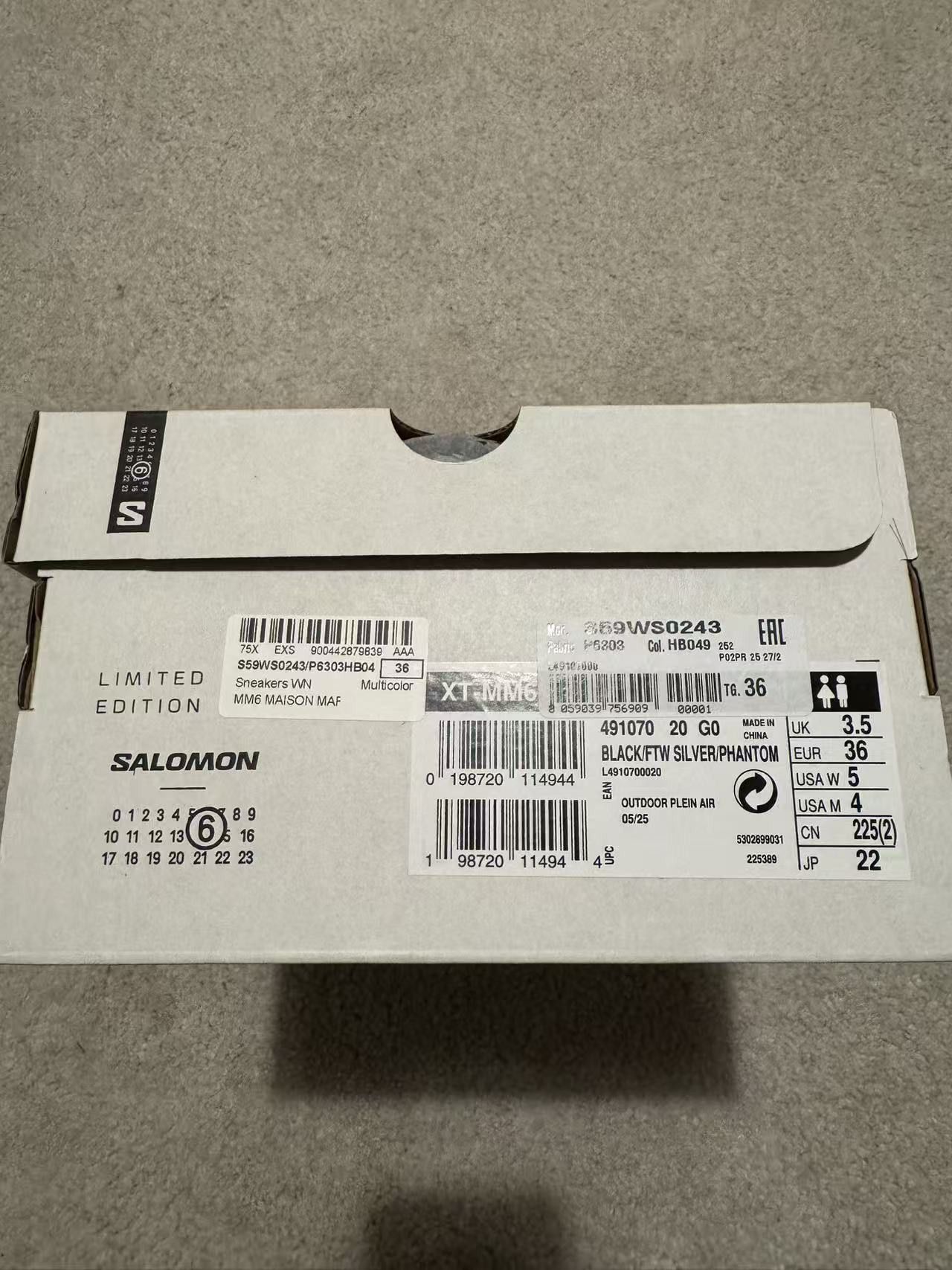 Maison Margiela × Salomon Salomon XT-MM-6 x MM6 Maison Margiela Sneakers Black Silver Size US 6 / IT 36 - 18 Thumbnail