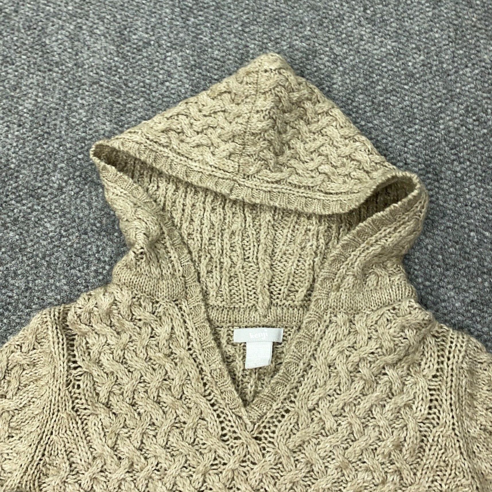 Vintage Kenji Hoodie Sweater Womens Medium Beige Wool Alpaca Blend Size M / US 6-8 / IT 42-44 - 2 Thumbnail
