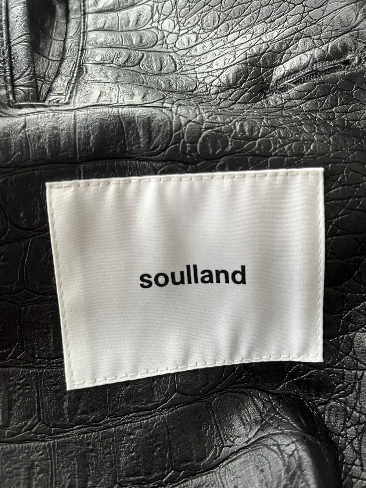 Soulland Super Rare Brand New Croc Embossed Leather Blazer Jacket Size US XL / EU 56 / 4 - 13 Thumbnail