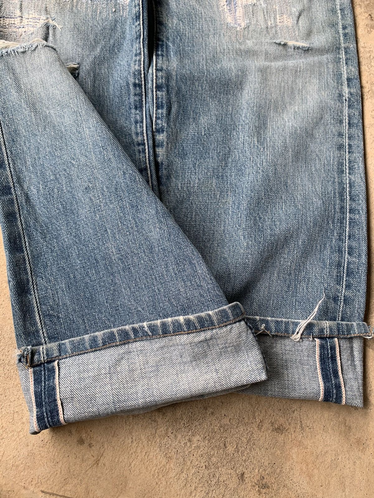 Levi's Vintage Levis Big E Selvedge Distressed Denim Size US 31 - 5 Thumbnail
