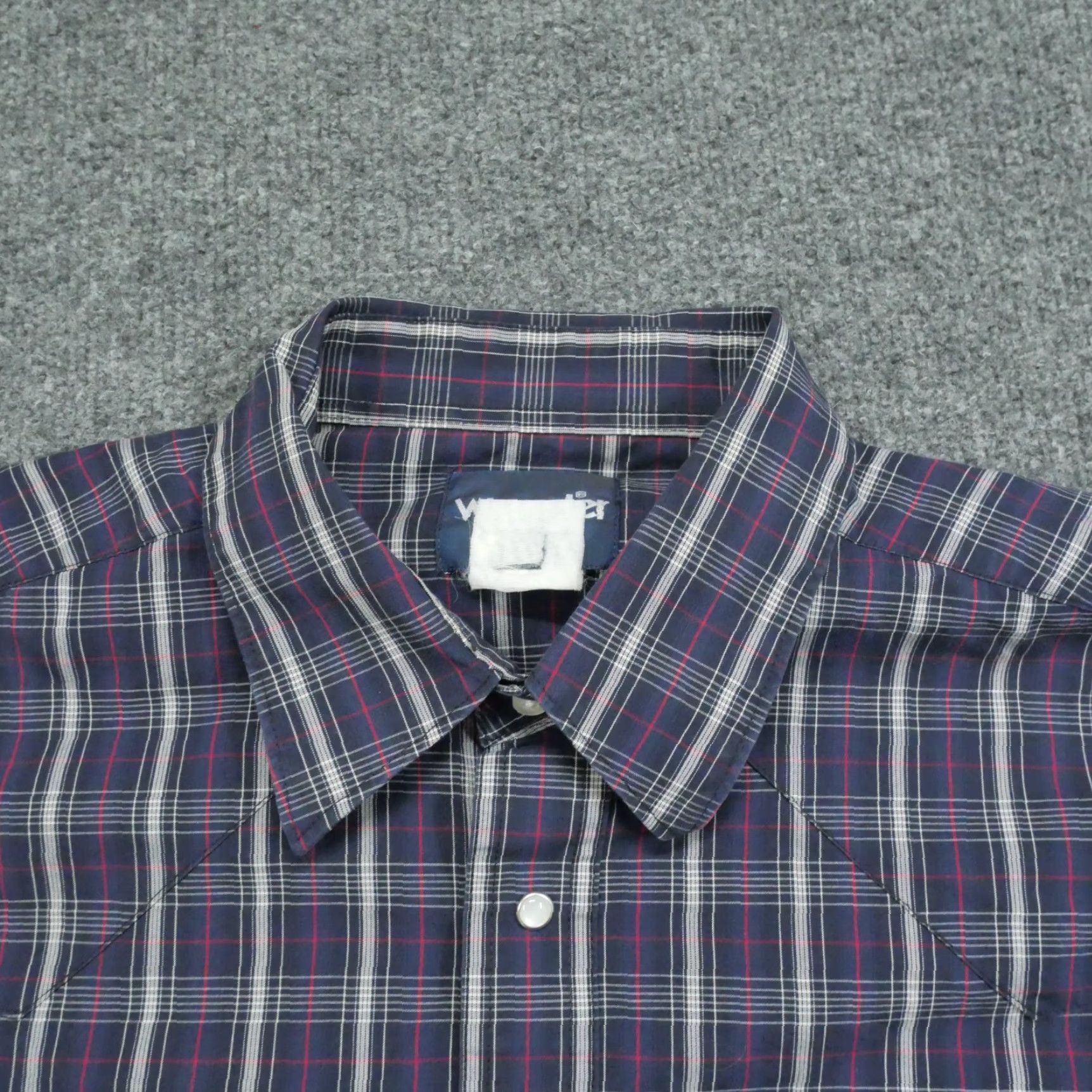 Wrangler Wrangler Shirt Mens XL Blue Plaid Pearl Snap Western Country Button-Up Pockets Size US XL / EU 56 / 4 - 4 Thumbnail
